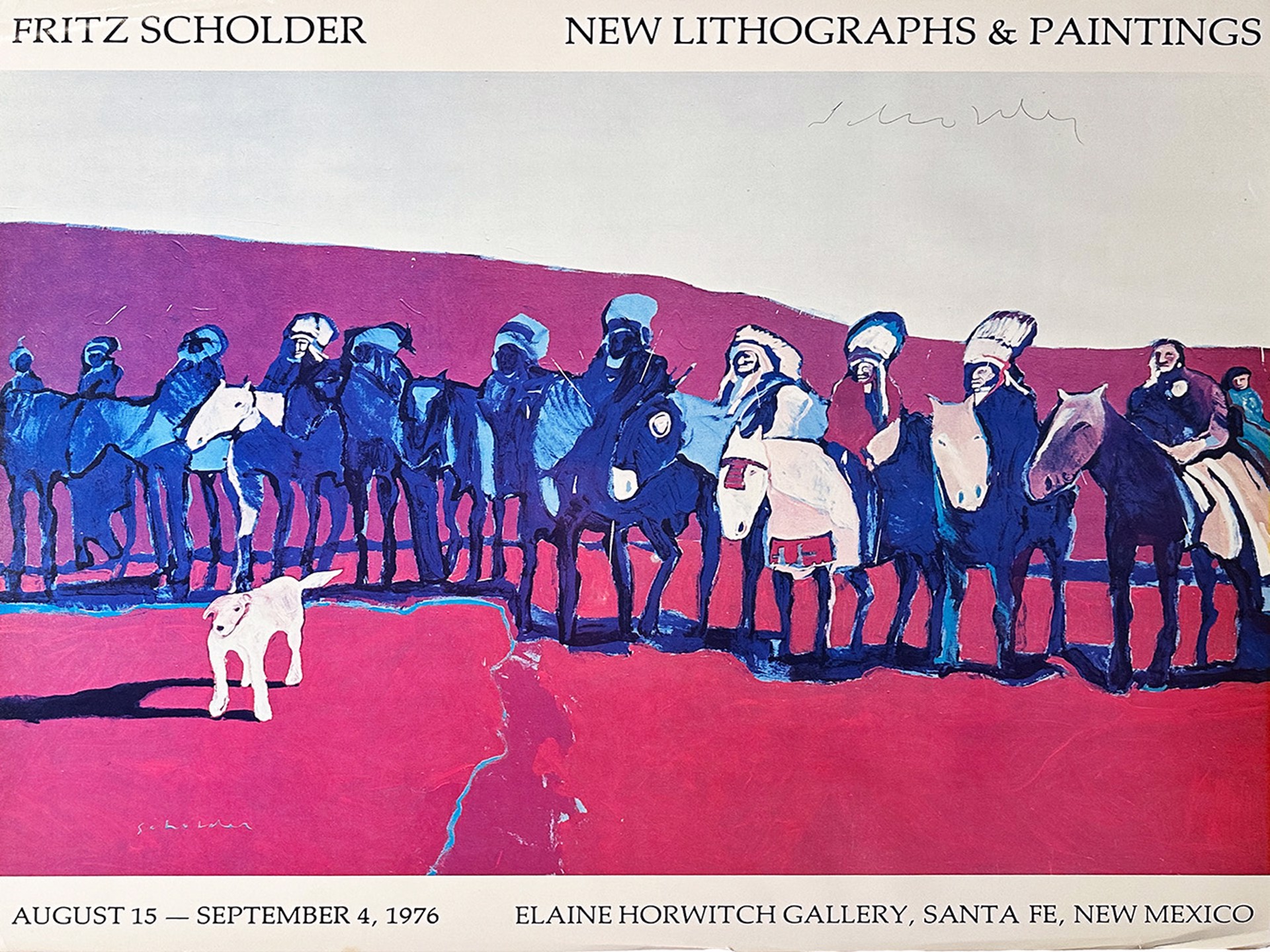 Indian Chiefs and White Dog by Fritz Scholder