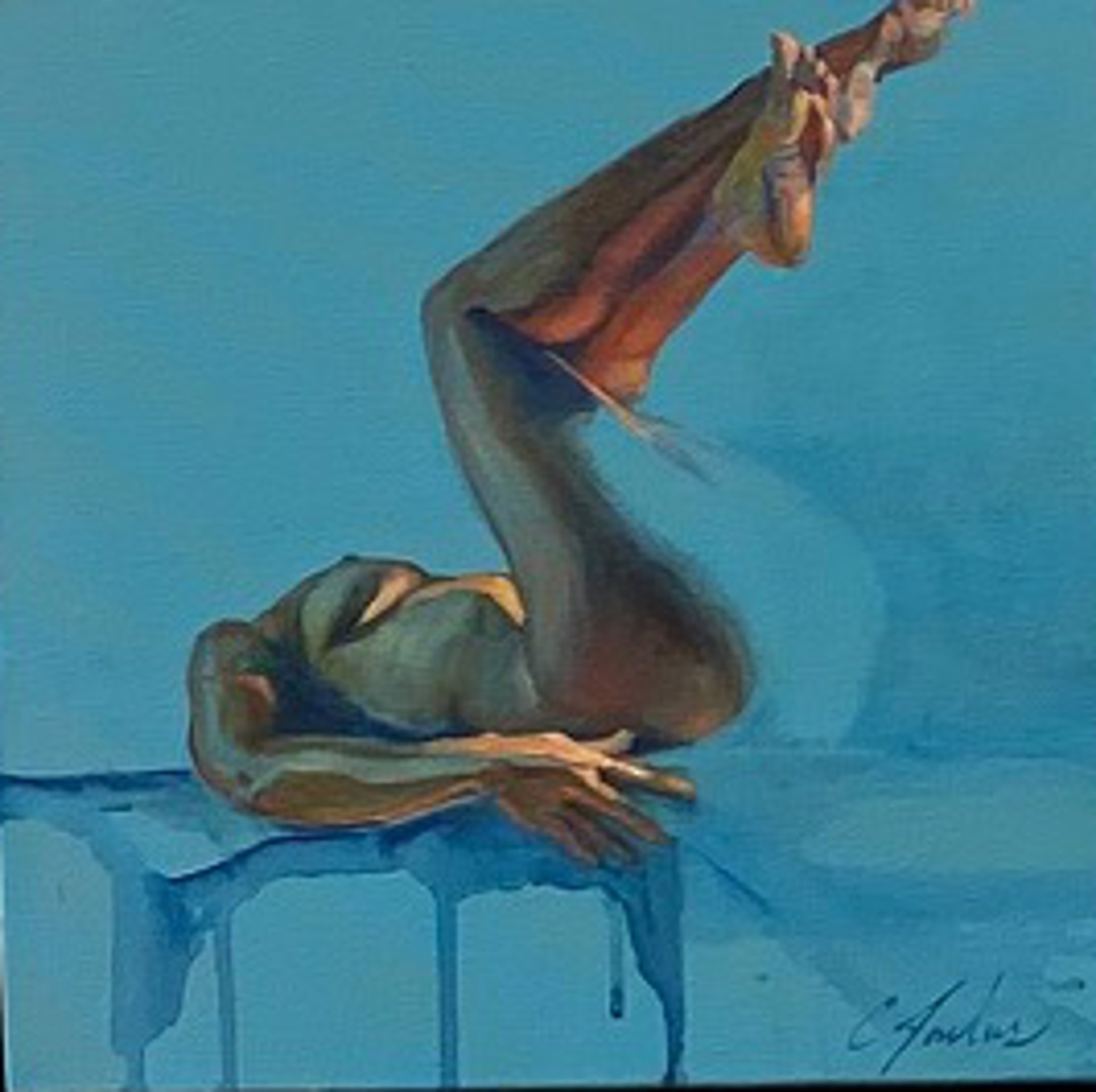 Blue Nude 26 by Carrie Jadus
