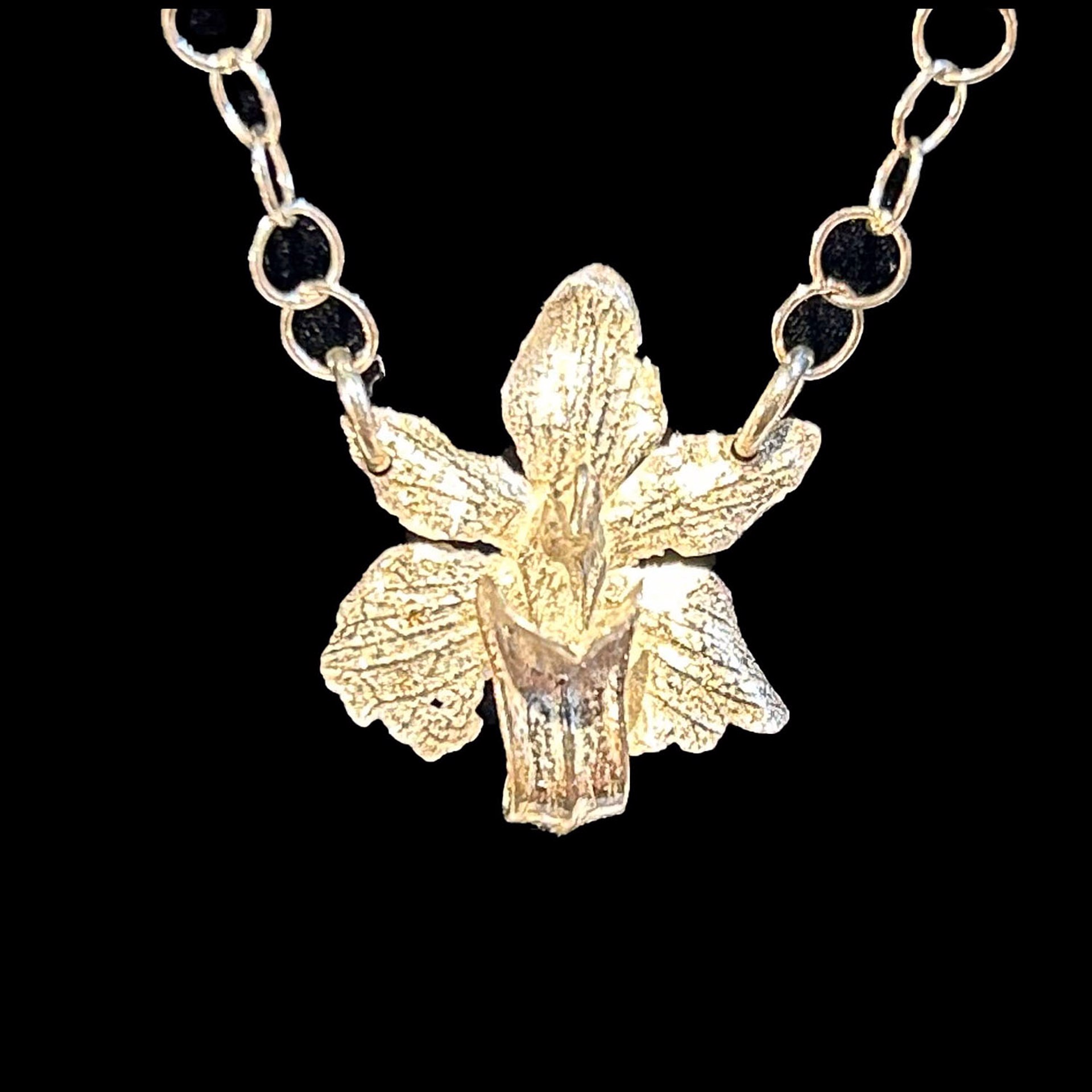 Small Single Orchid Necklace by Wayne Keeth