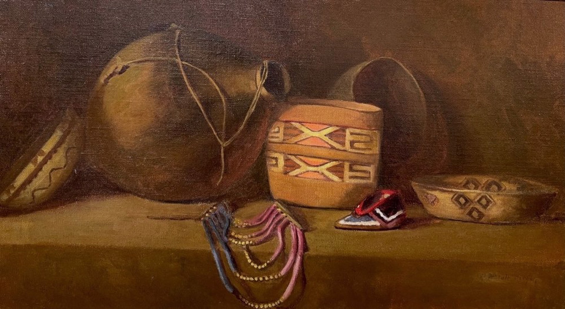 Still Life w/Indian Basket c. 1920 by Mary DeNeale Morgan