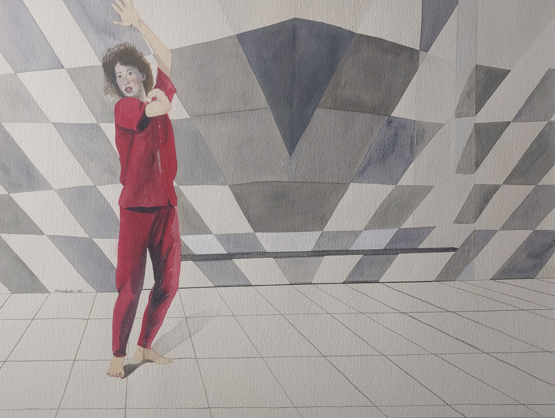 Dancer in Watercolor by David Amdur