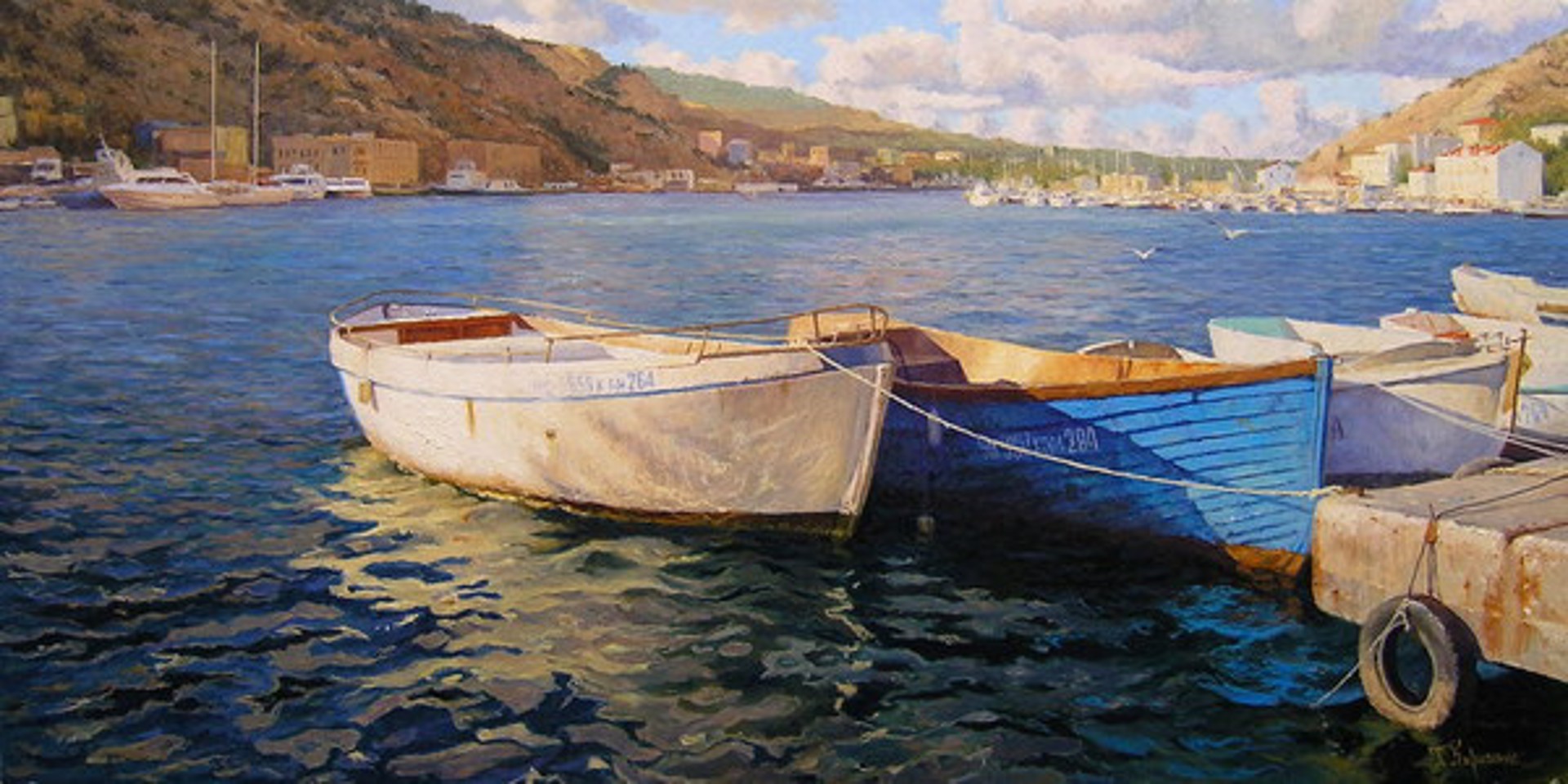 Crimean Boats, Balaklava by Gennadi Kirichenko