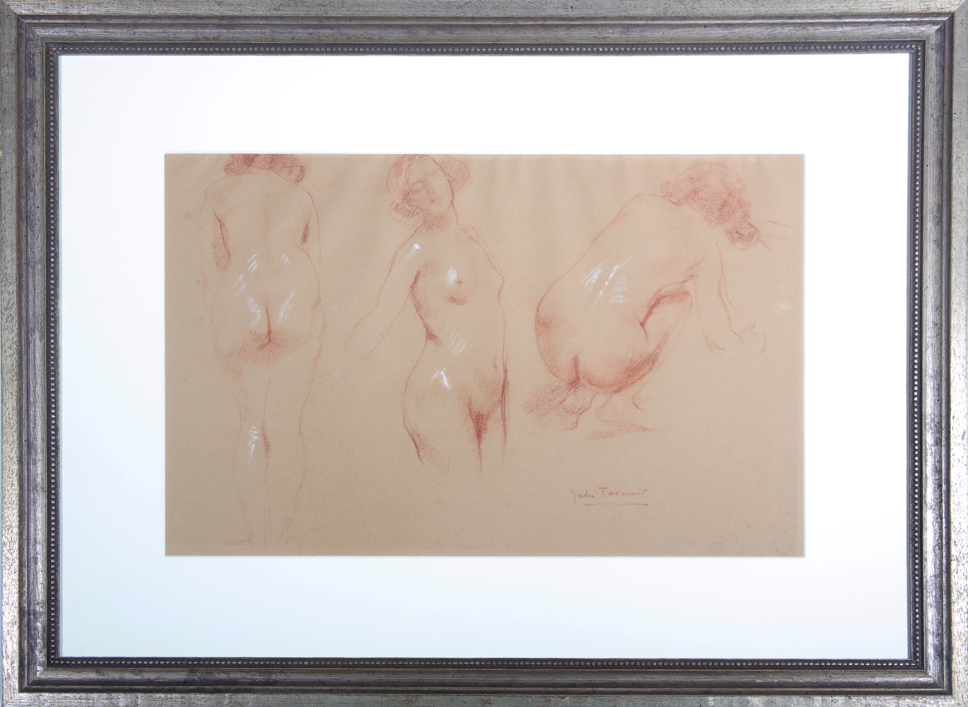 Study of Three Nudes by Julien Louis Tavernier