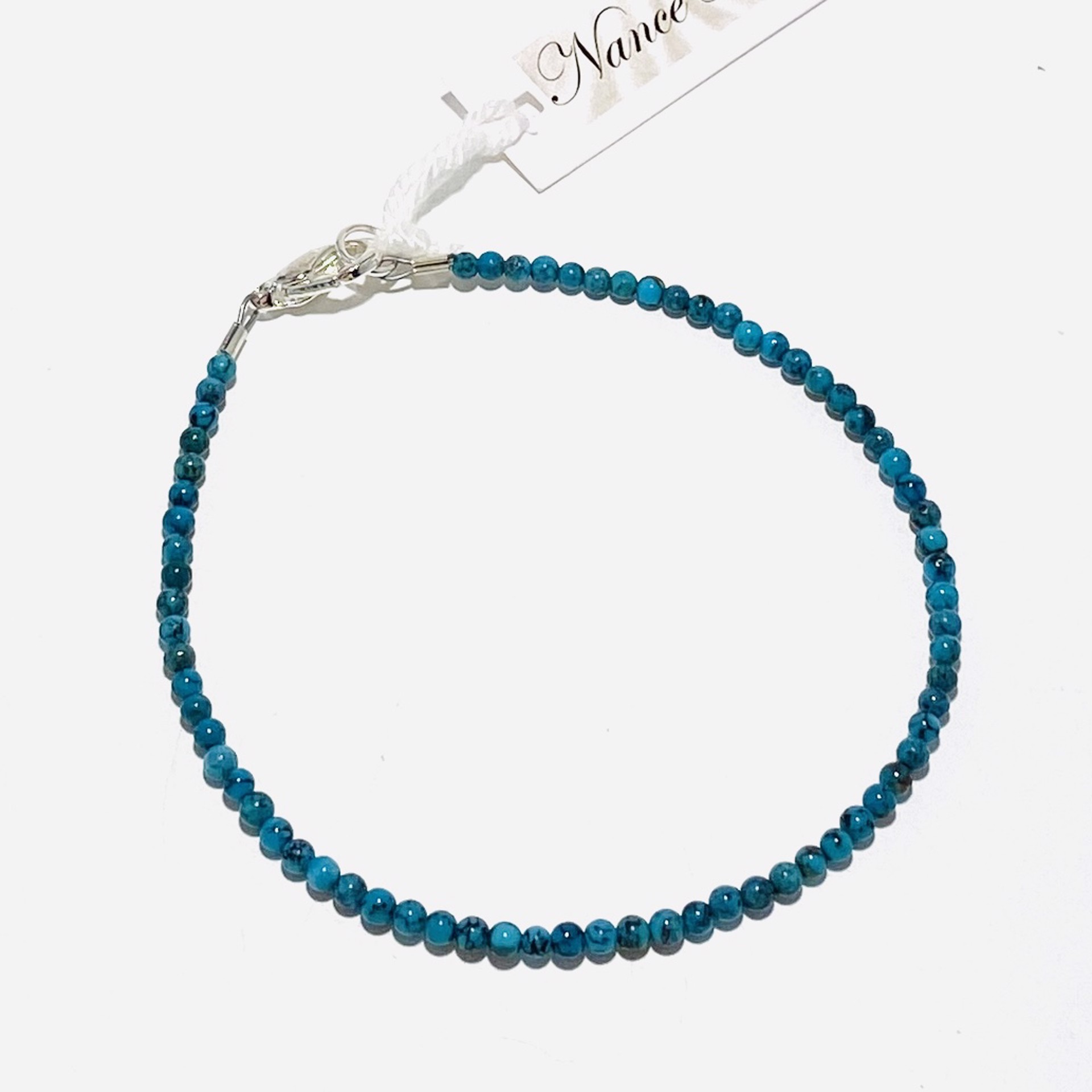NT23-8 Turquoise Bead Bracelet by Nance Trueworthy