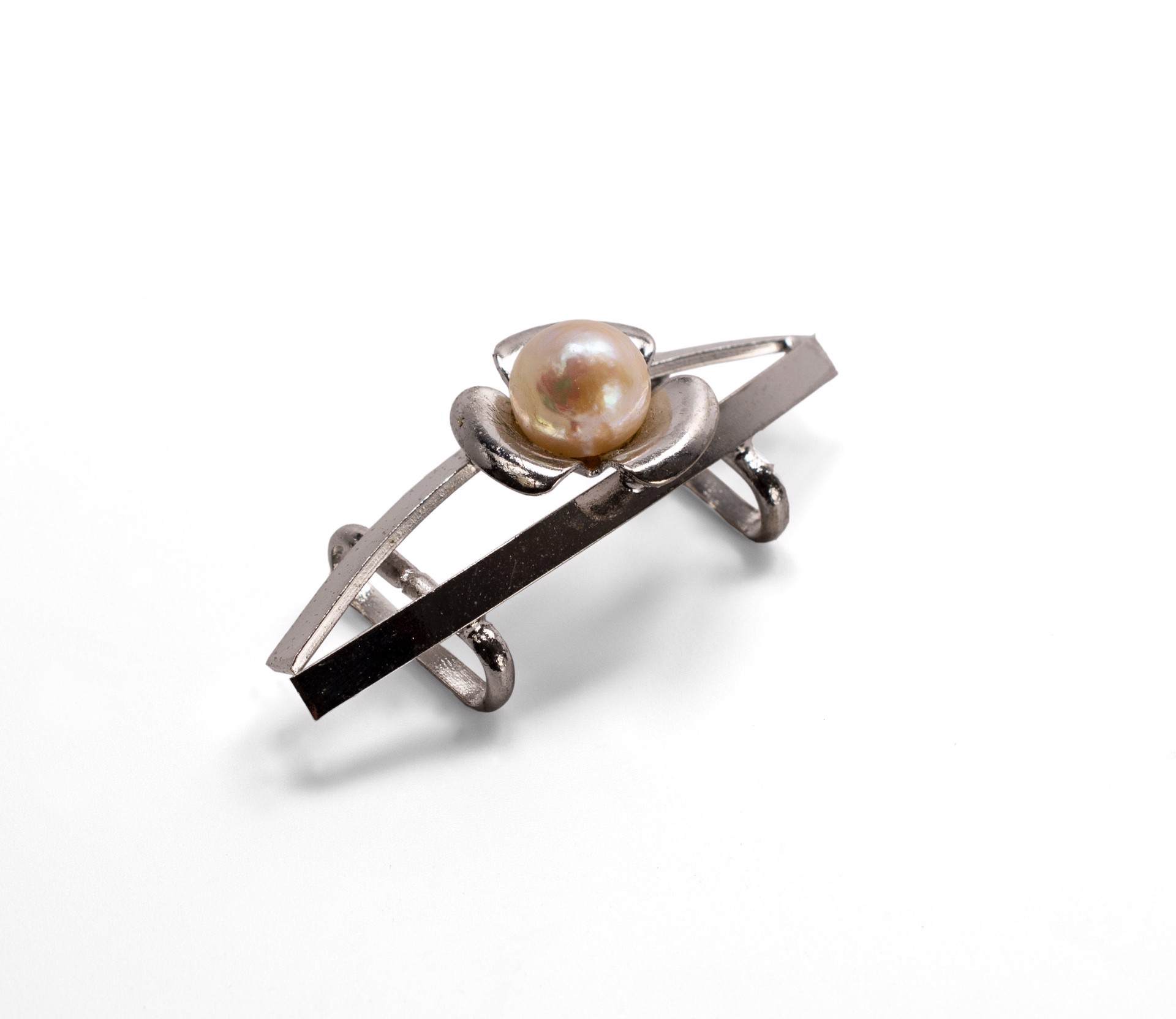 Vintage Art Deco style pearl obi brooch ("Obidome" in Japanese) by Kimono Accessories