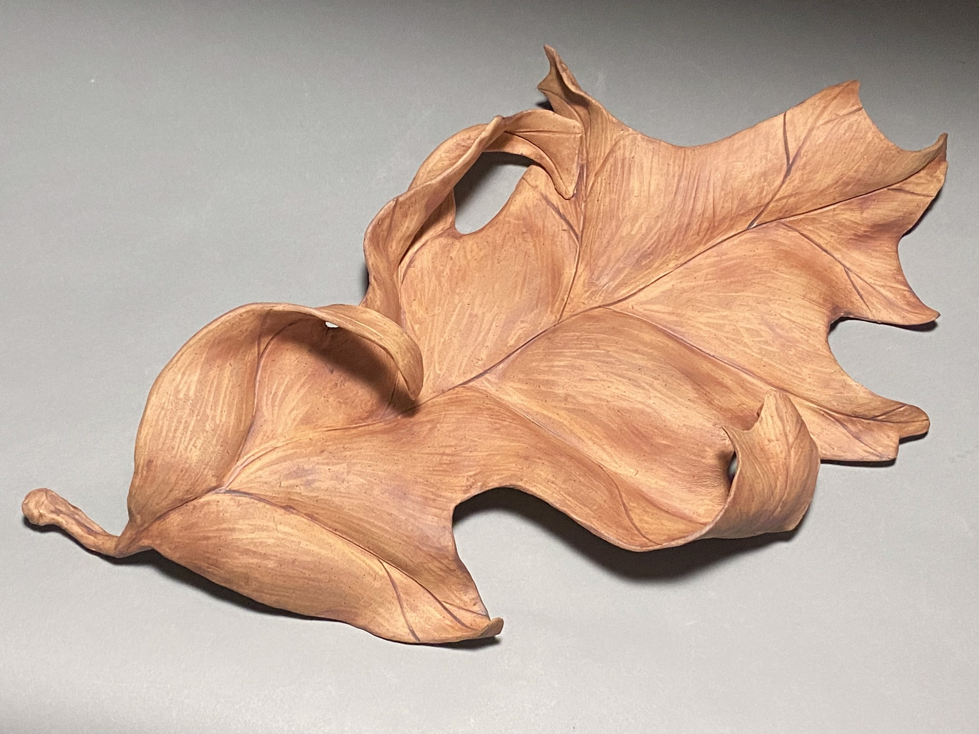 Ceramic Leaf by Janet Leazenby