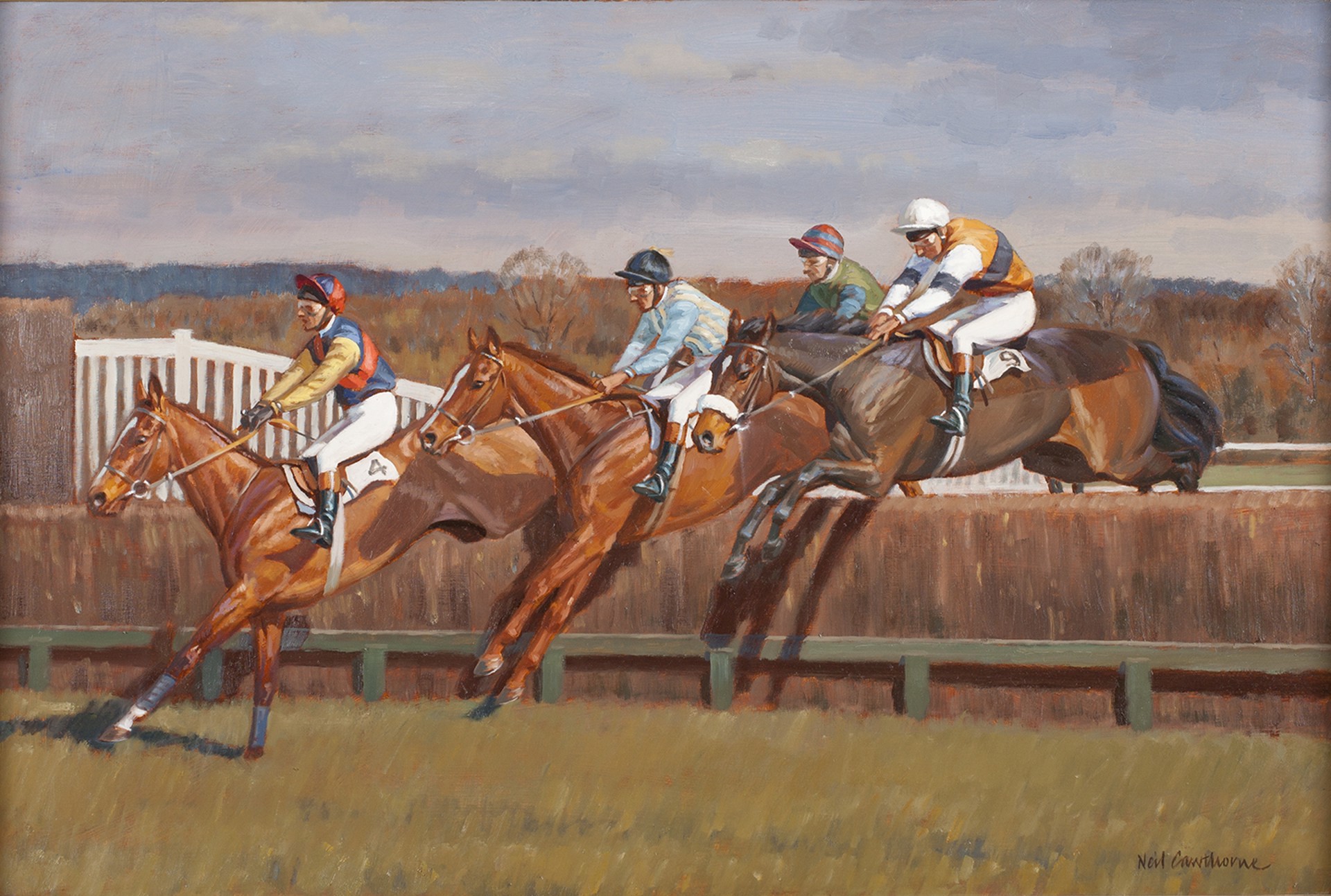 Three Fences from Home-Ascot by Neil Cawthorne
