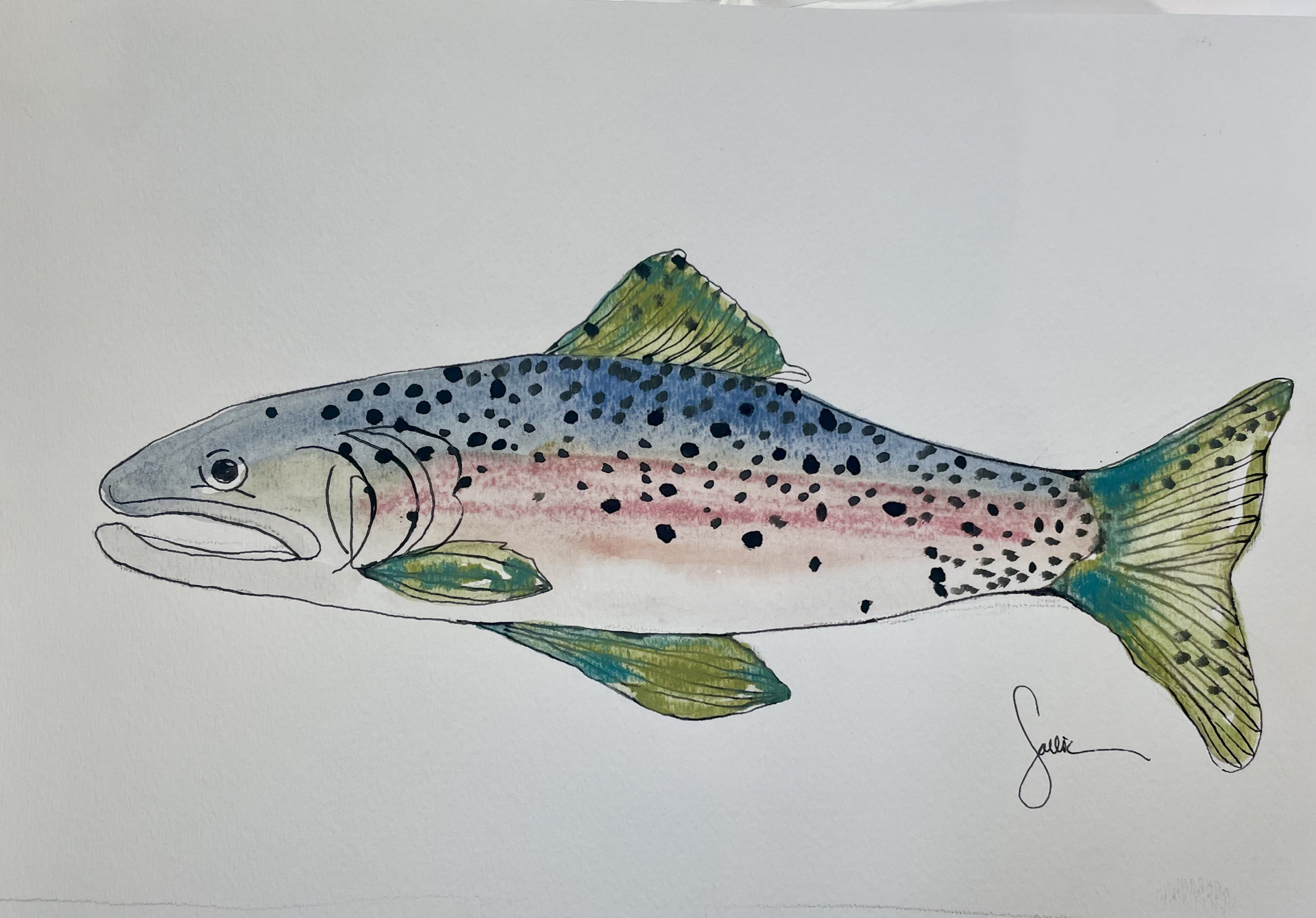 Spotted Trout - Large by Sallie Strickland