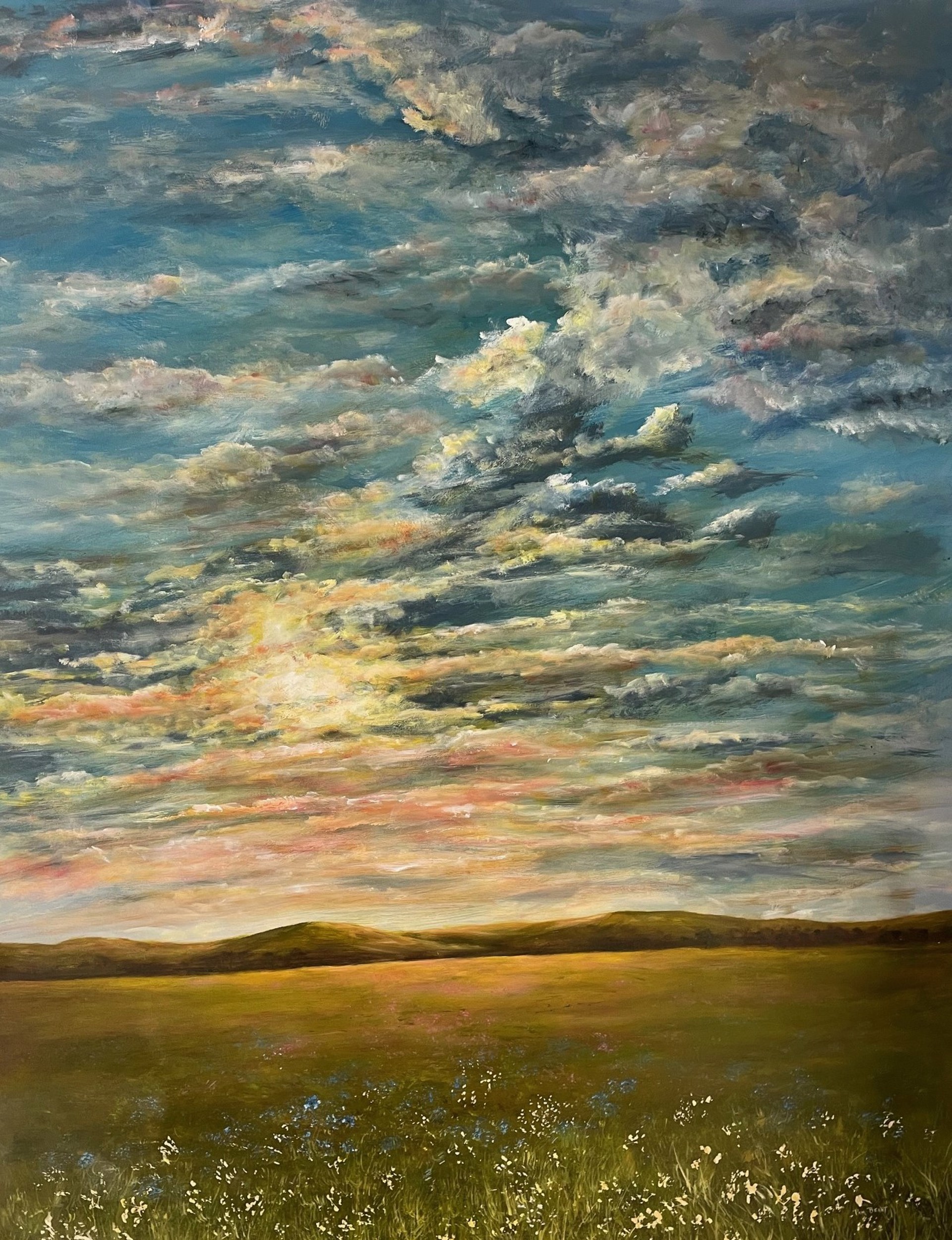Sunset Over the Prairie by Pam Brant