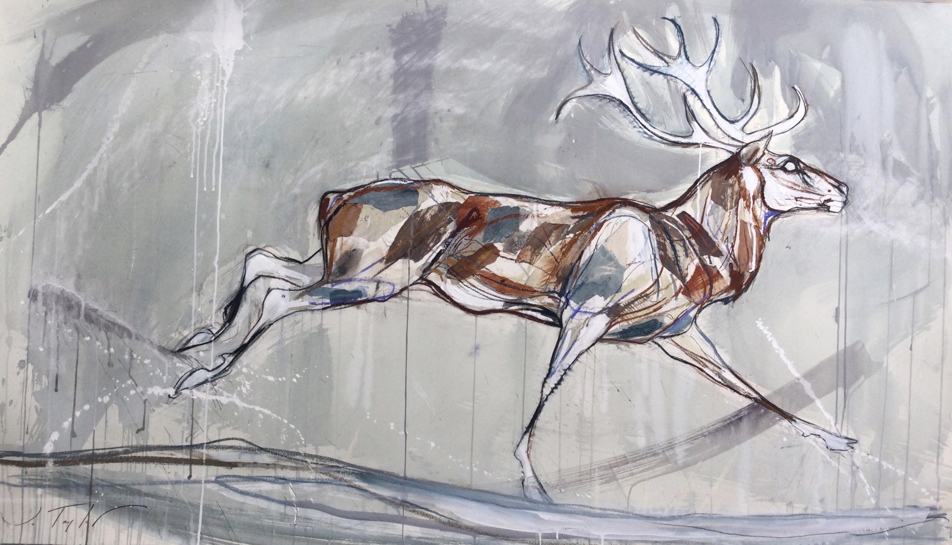 Running Stag by Jo Taylor
