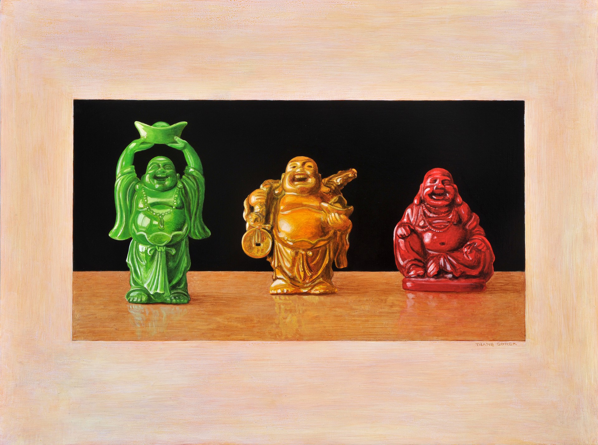 Stop and Go Buddhas by Thane Gorek