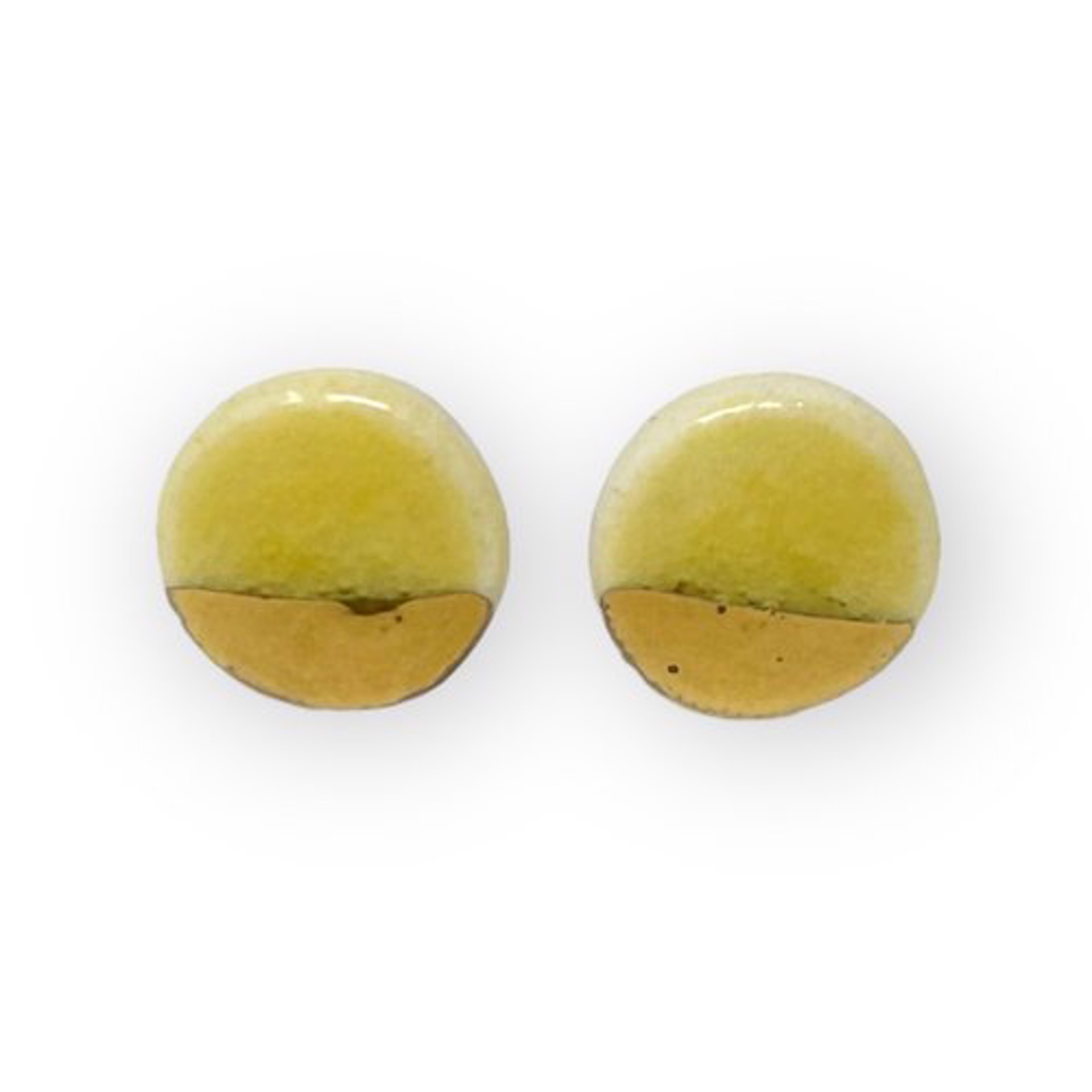 Pebble Studs - White/Gold by Zoe Comings