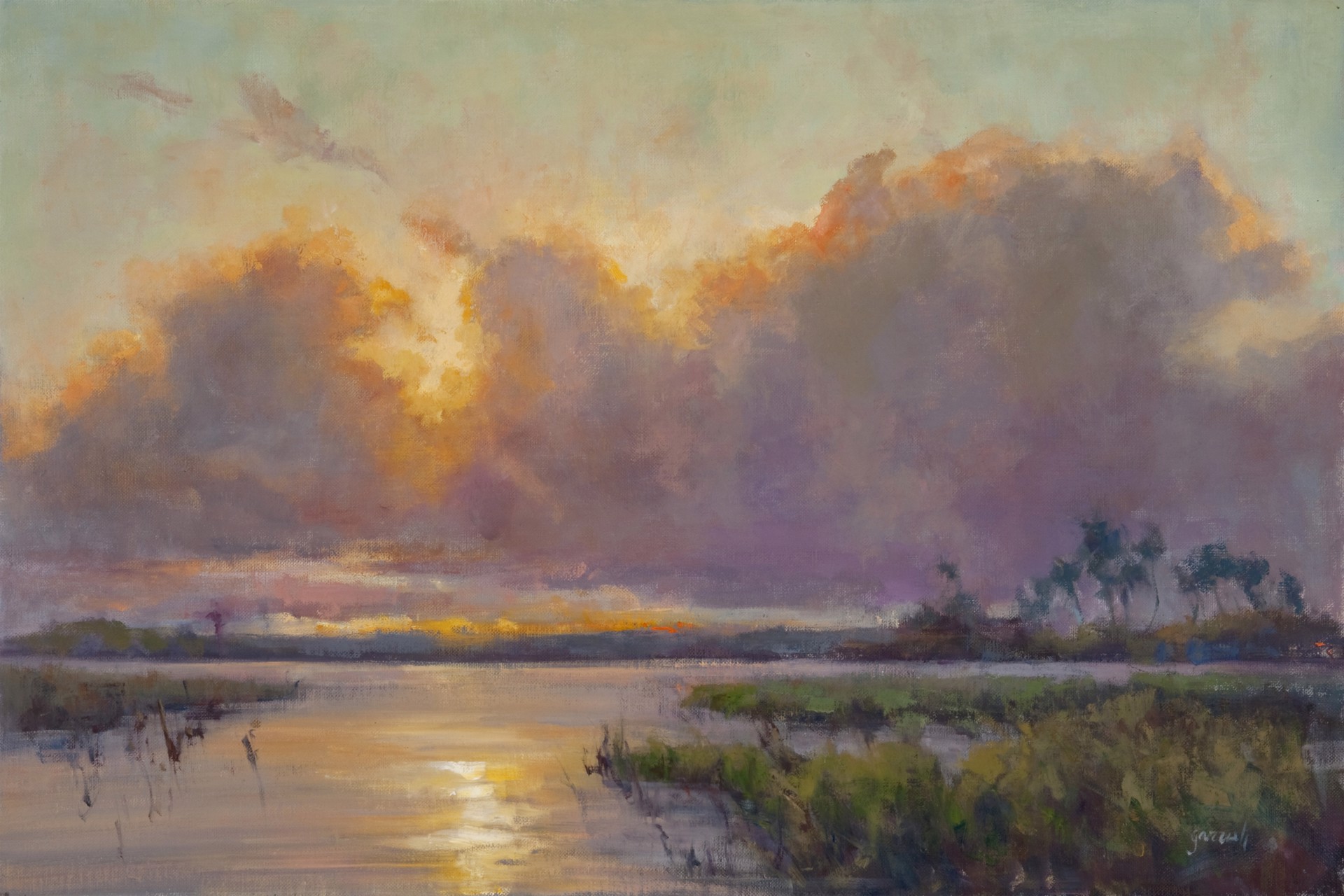 "Serenity at Twilight" original oil painting by Mary Garrish