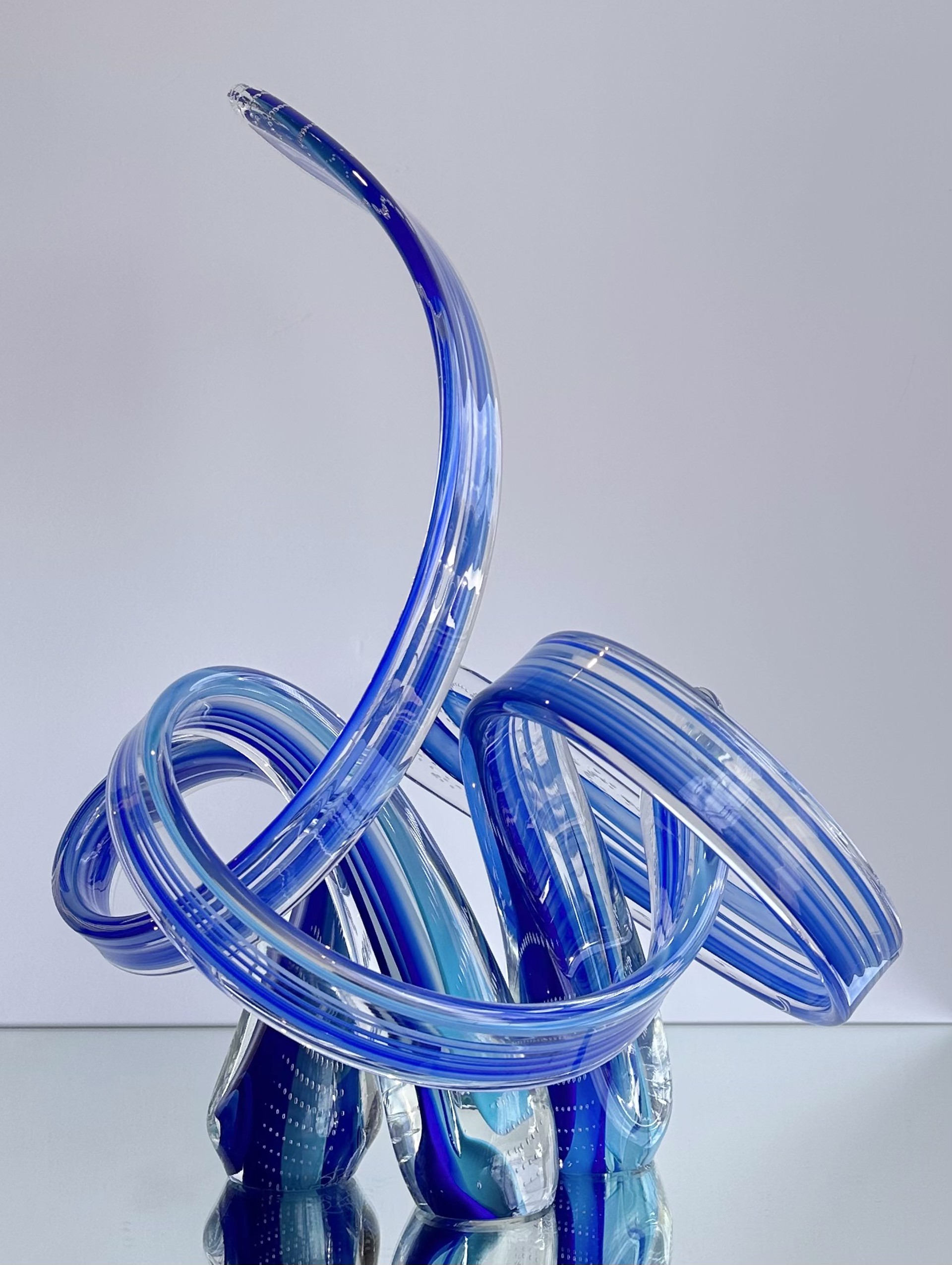 Ribbon Momentum - Blue/Turquoise Neon by Scott Hartley