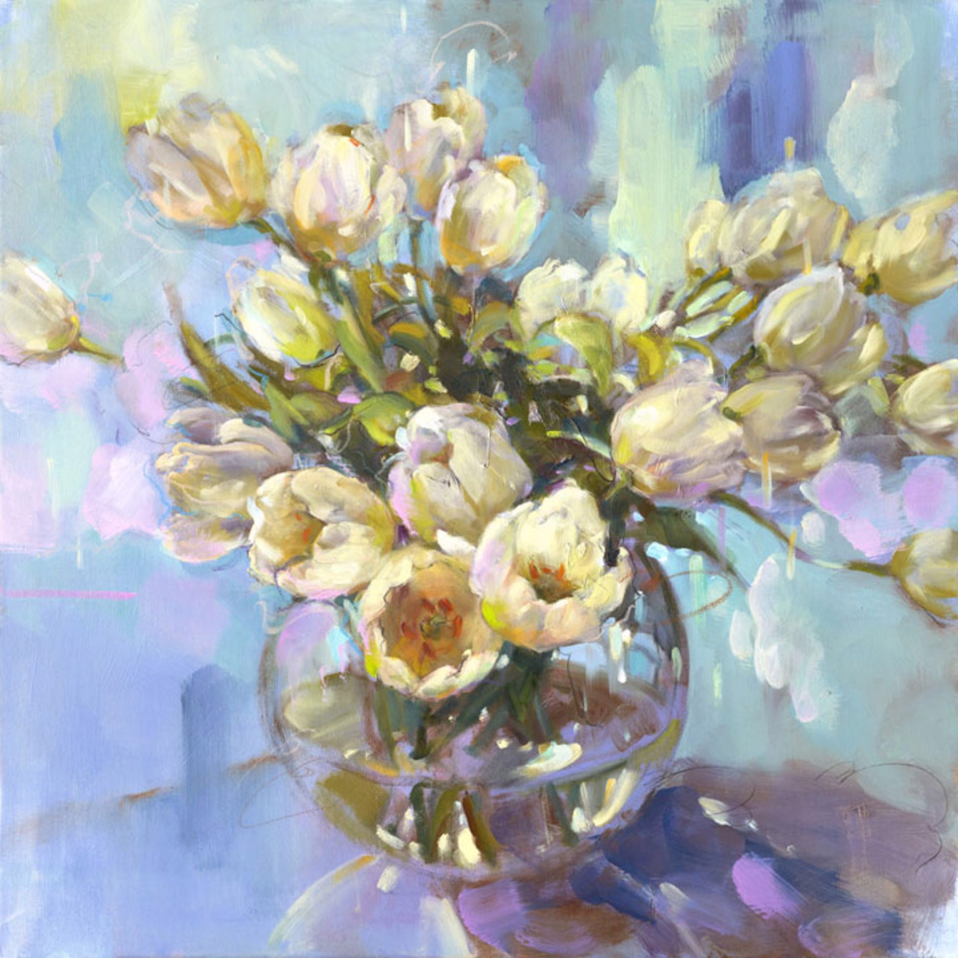 White Tulips by Anna Razumovskaya