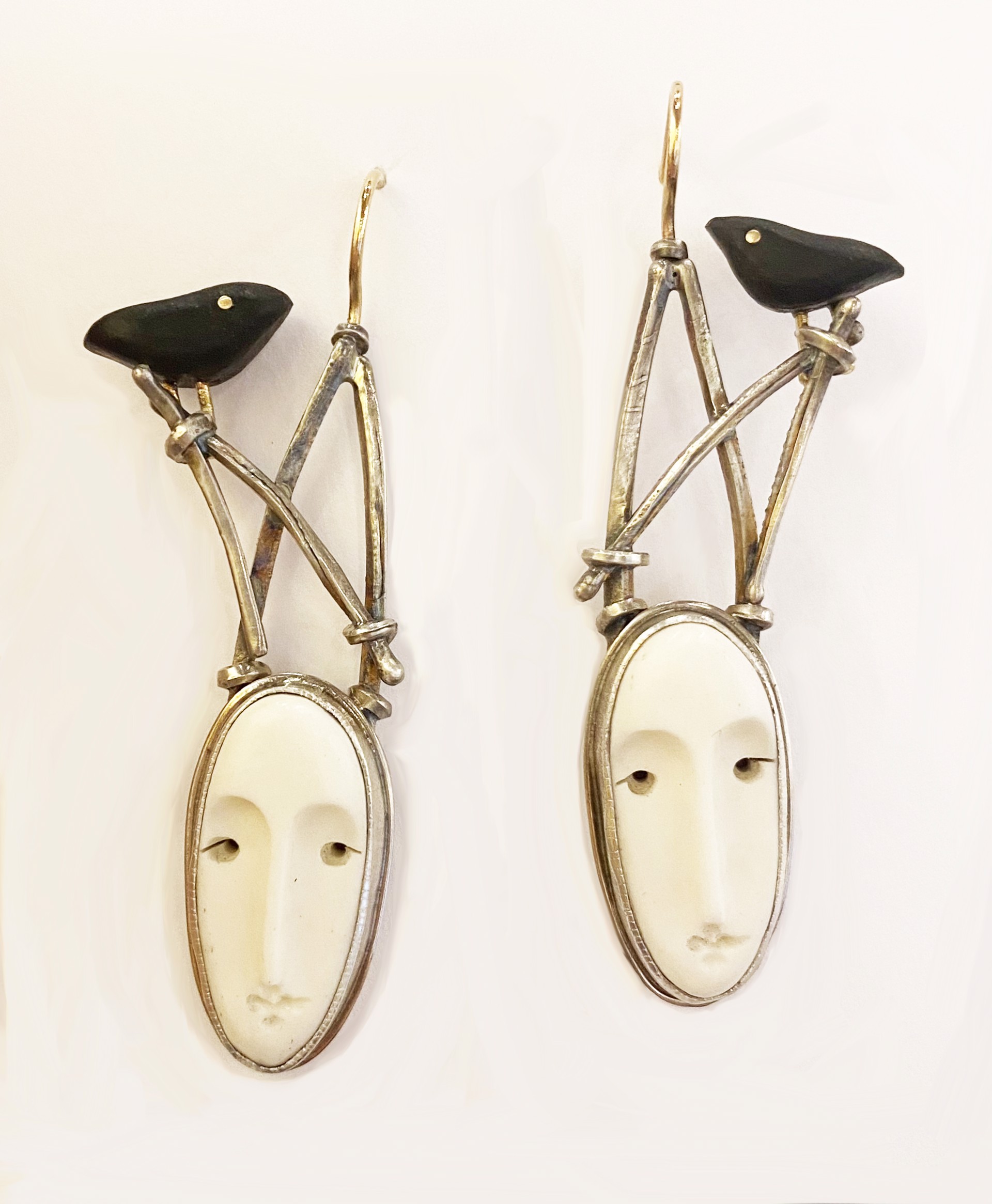 Face Earrings by CAROLYN MORRIS BACH