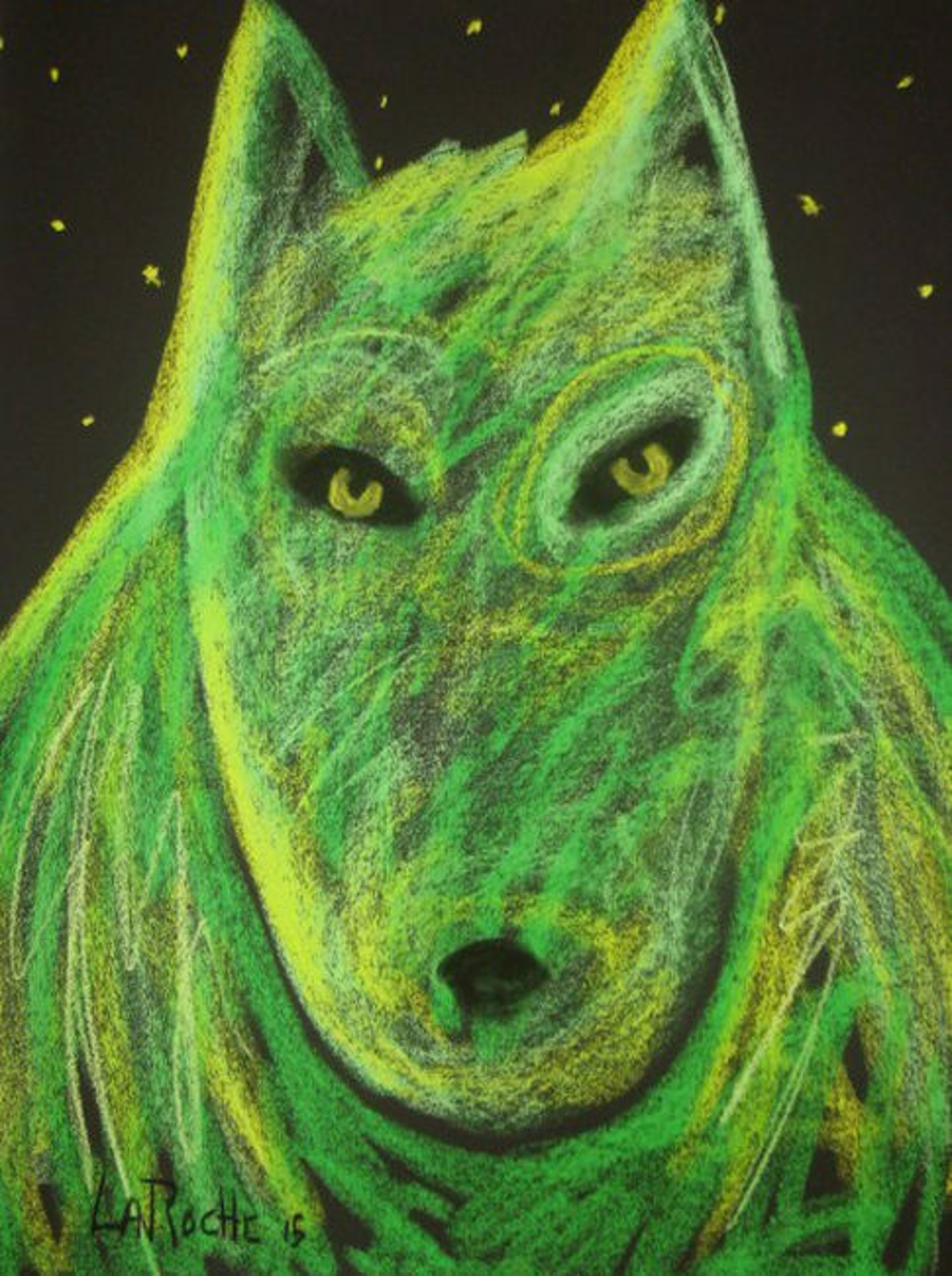 Green Guardian of the Tribe -SOLD- by Carole LaRoche