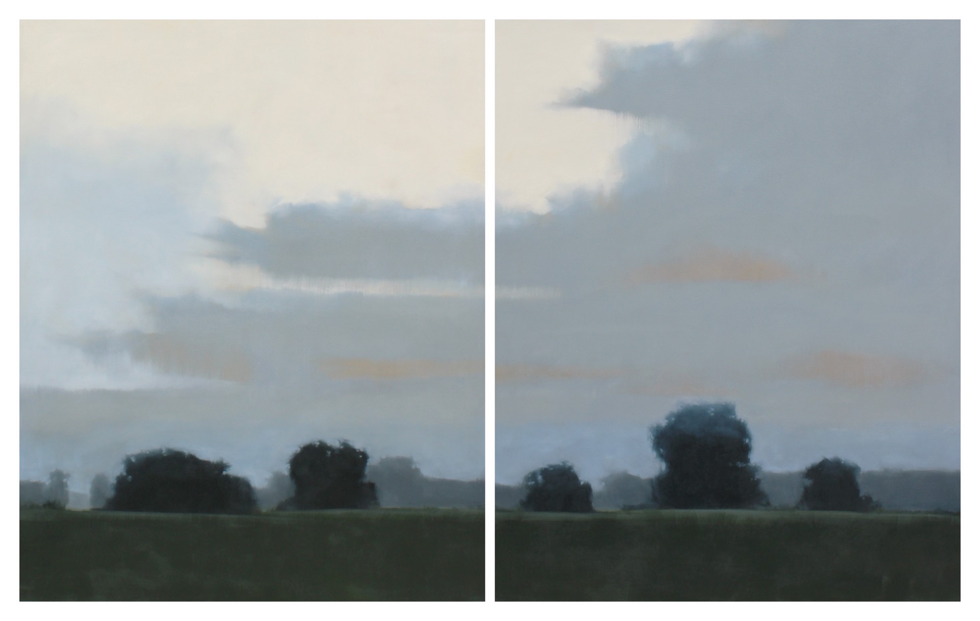 Storm Sweep (diptych) {SOLD} by Megan Lightell