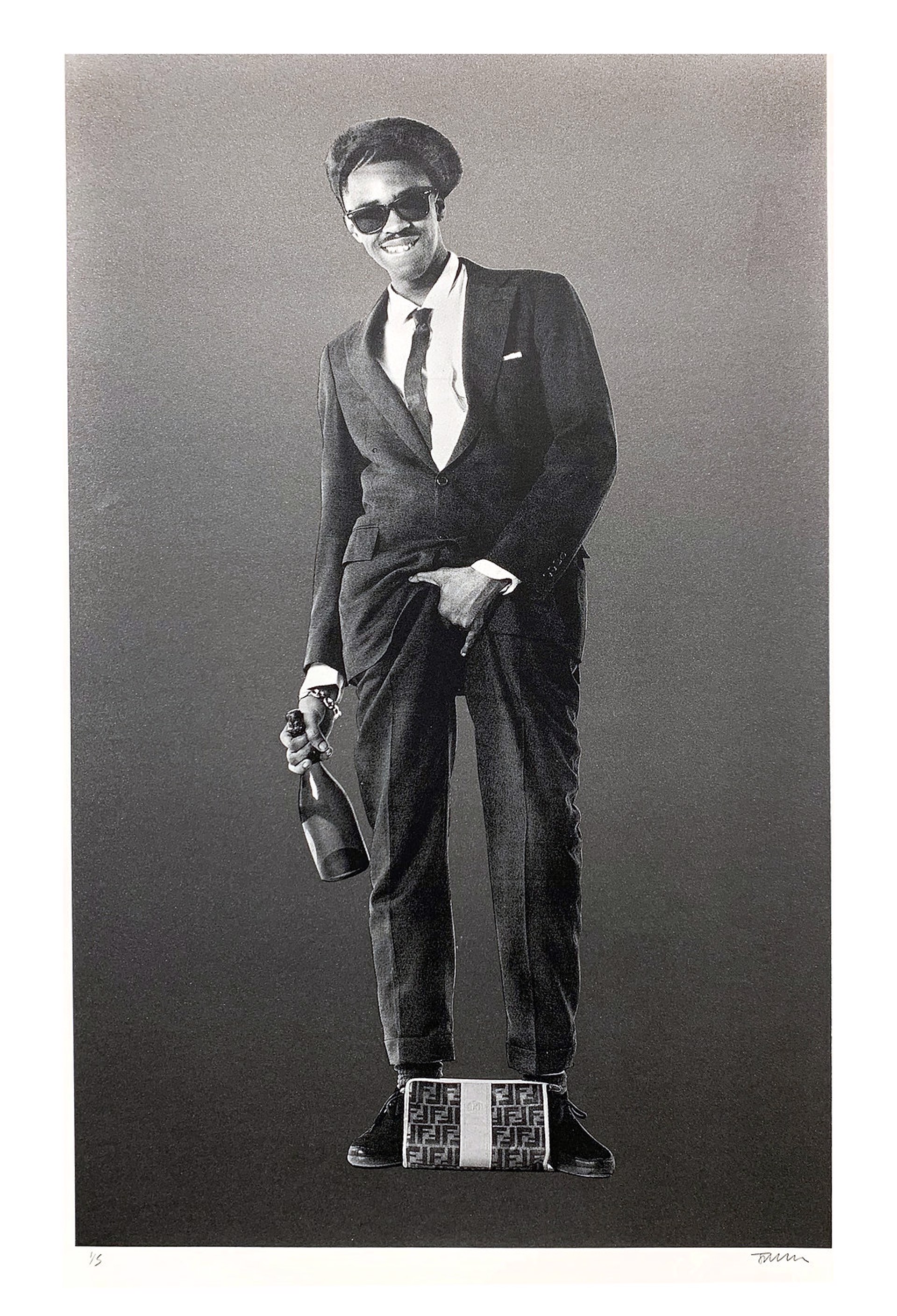Slick Rick, Silver Background by Janette Beckman