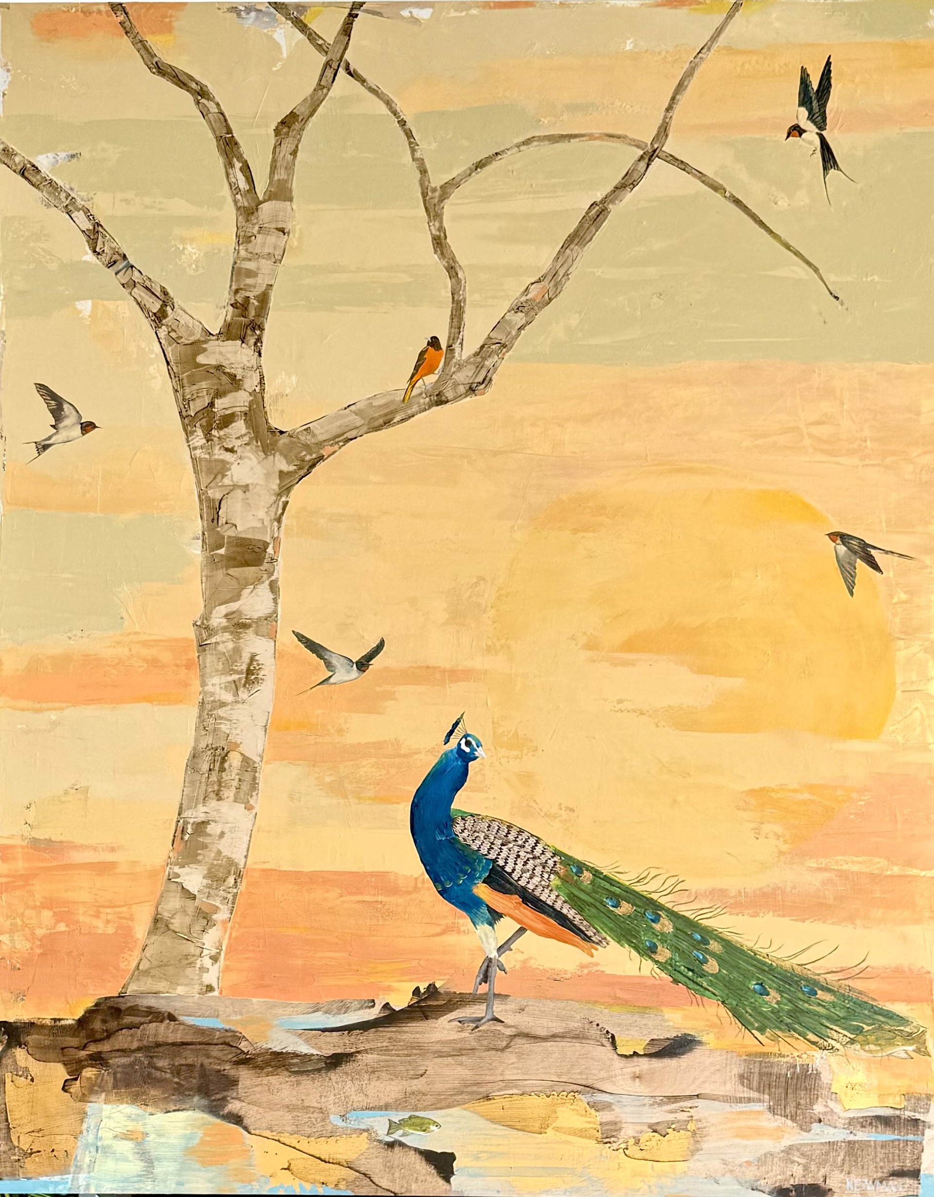 The Peacock and the Sun by Marlise Newman Art and Light Gallery