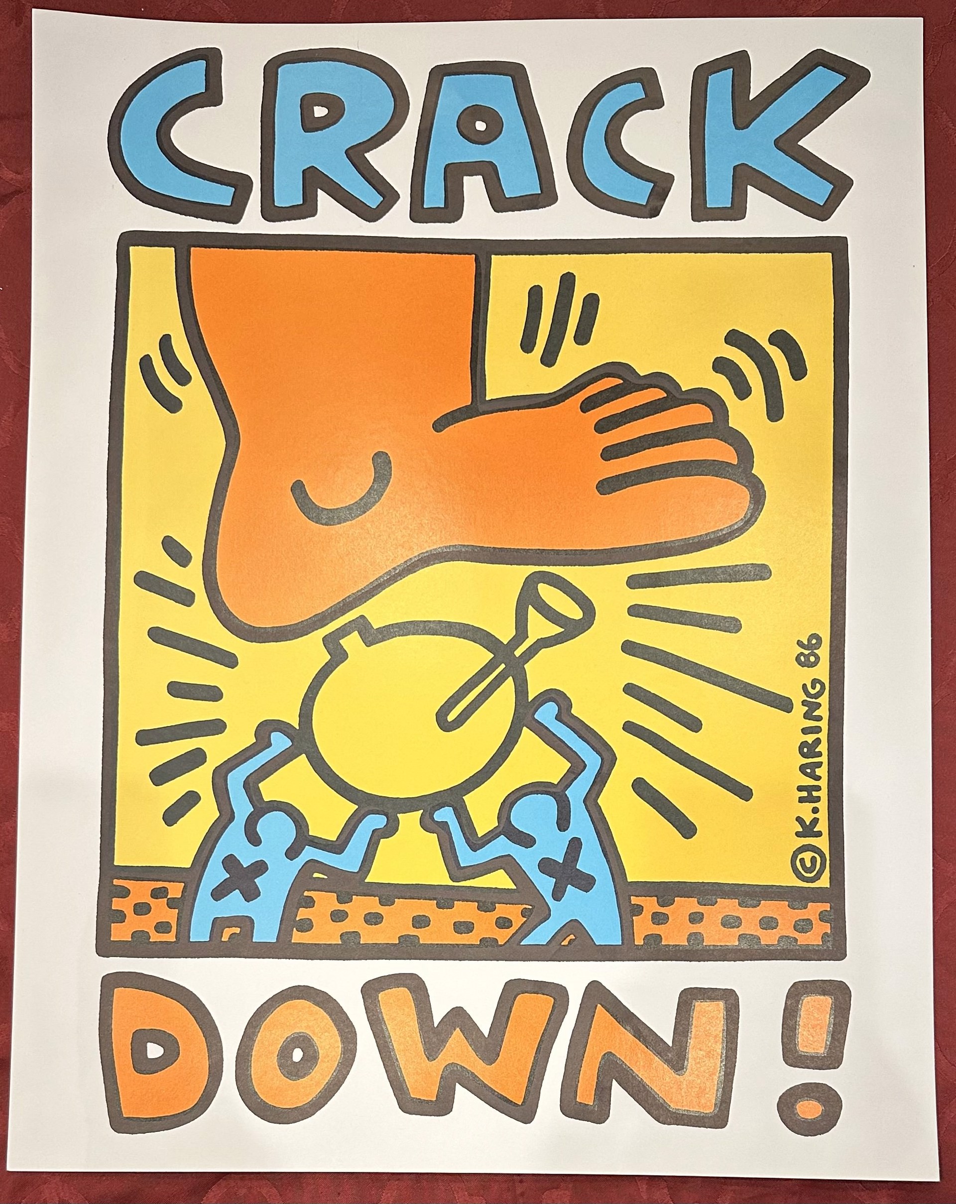 Crack Down Benefit Poster by Keith Haring