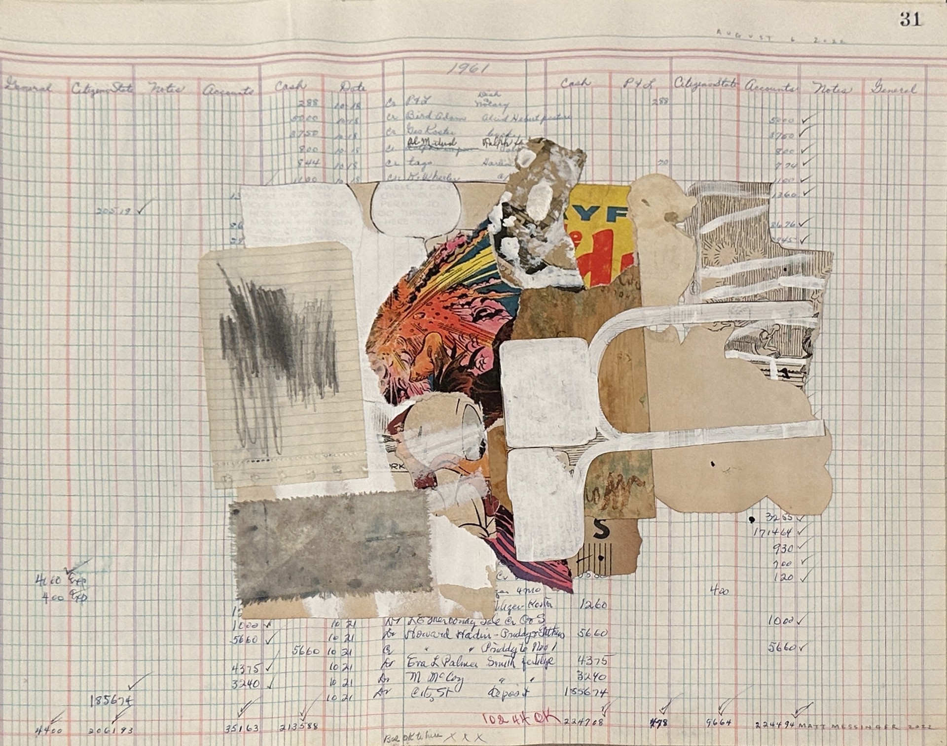 Untitled (abstract collage) by Matt Messinger - Works on Paper