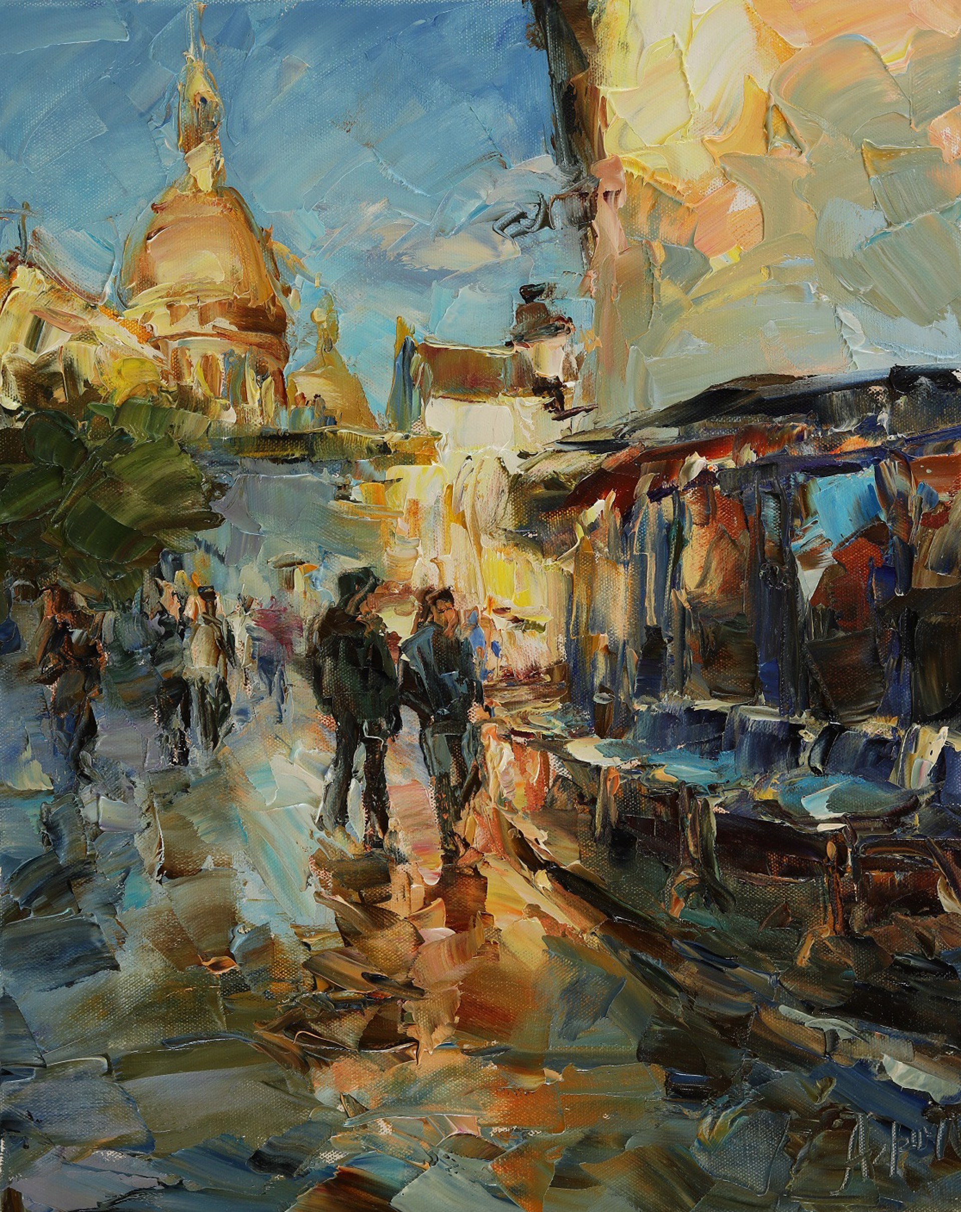 Golden Sunset (over Montmartre) (SOLD) by LYUDMILA AGRICH