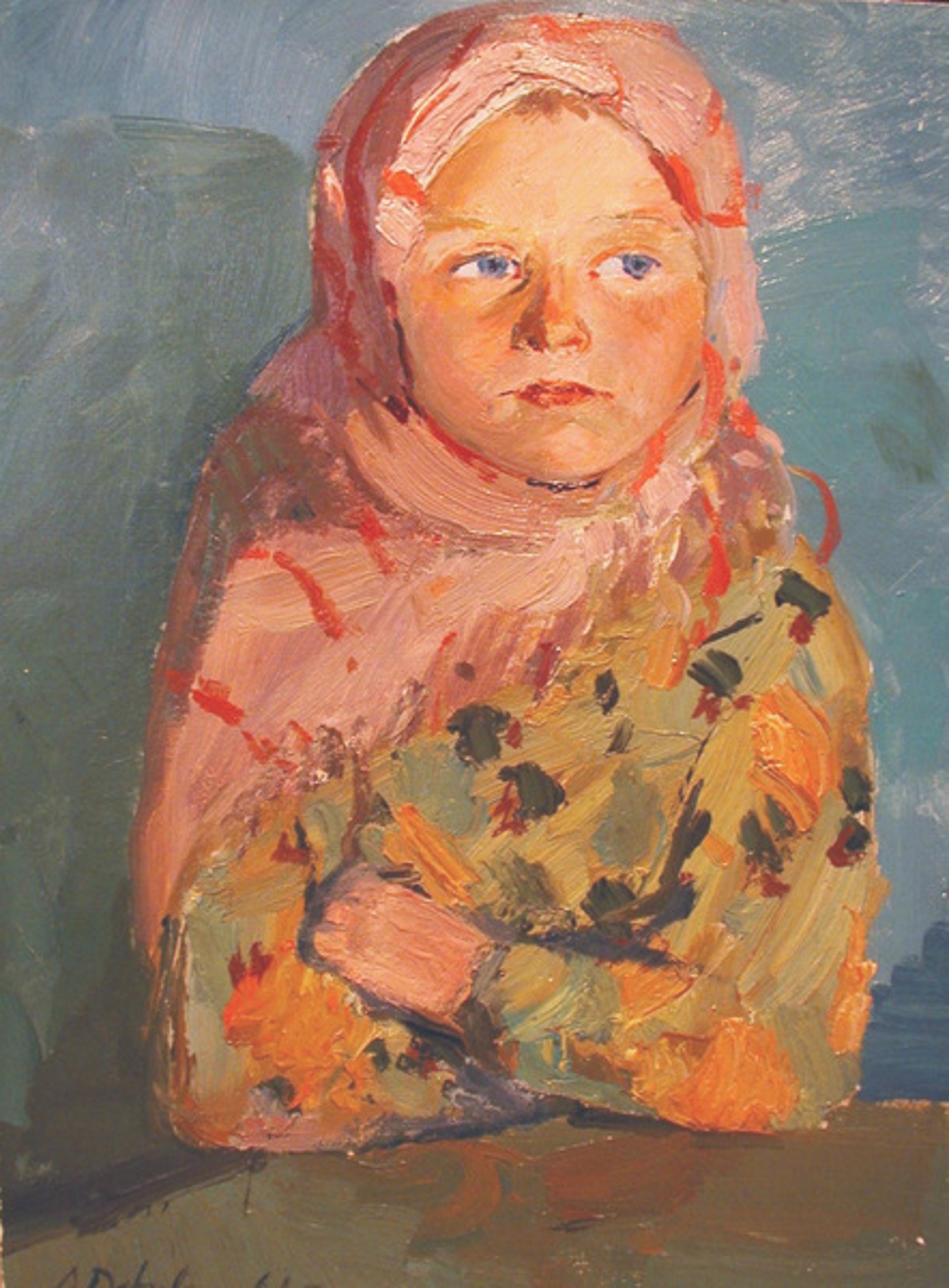 Portrait of a Girl by Lidiya S. Davidenkova