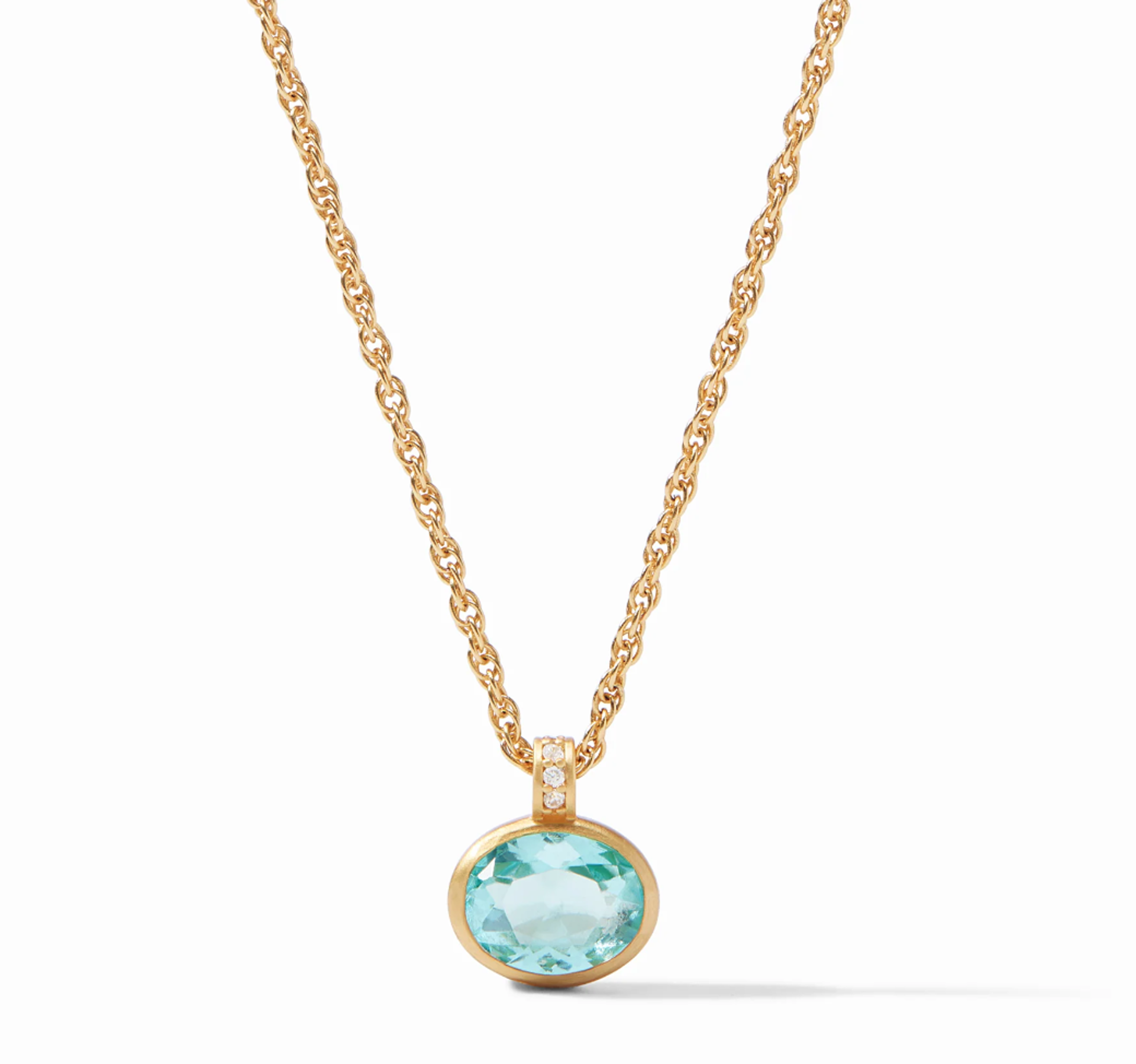 Antonia Solitaire Necklace/Bahamian Blue by Julie Vos