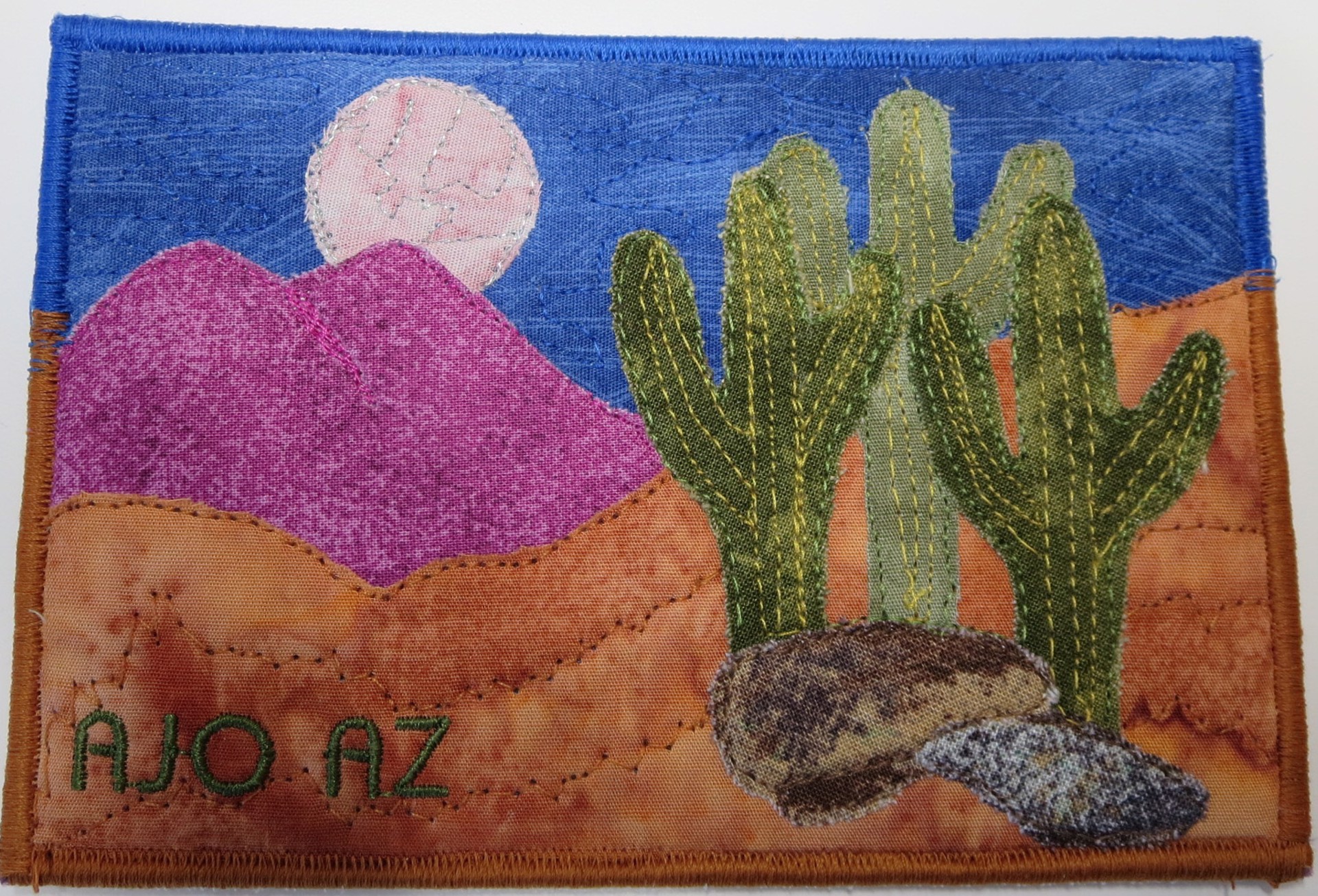 saguaro at midnight postcard by Cheryl Langer
