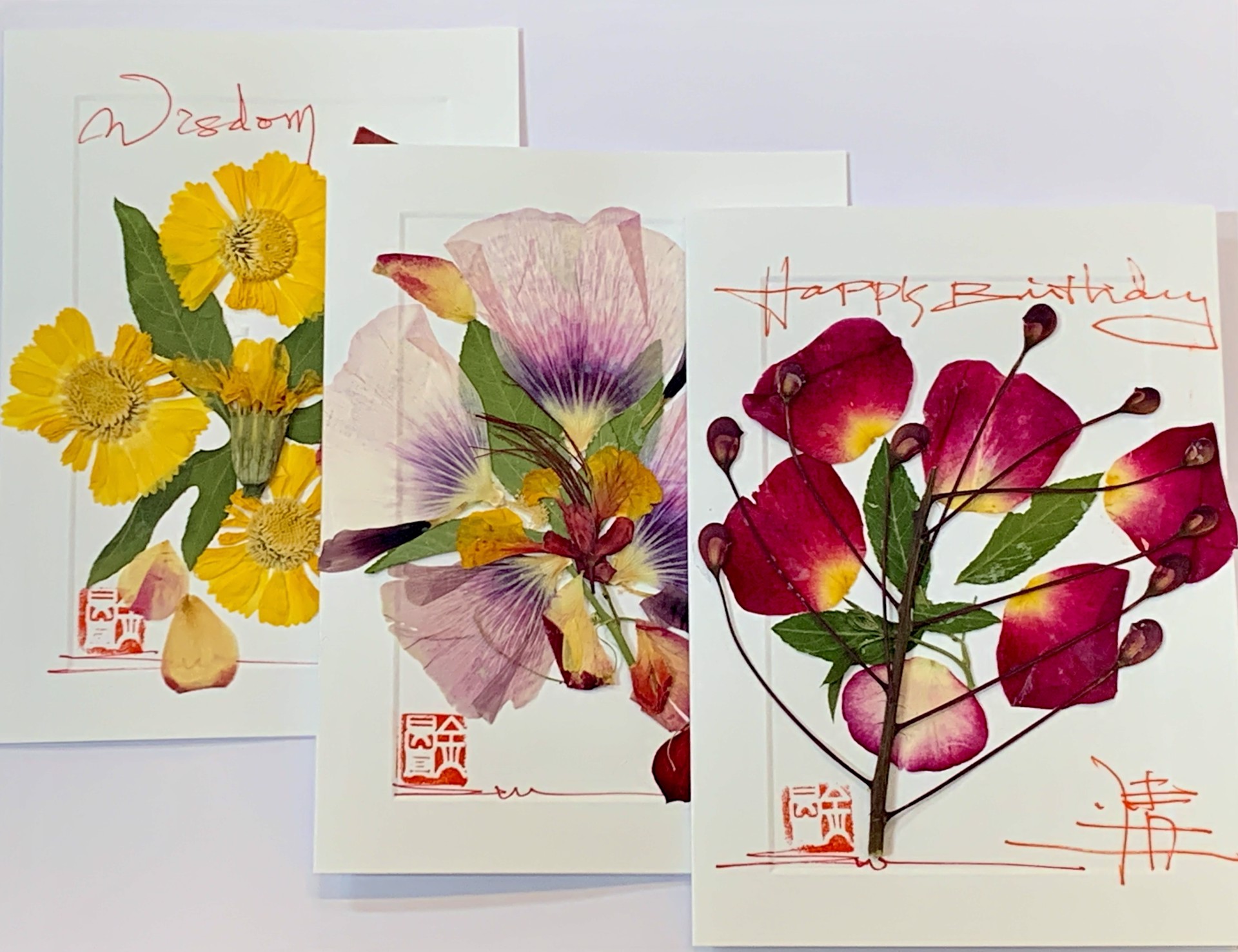 Card - Pressed Flowers - Assorted by Sue Cho