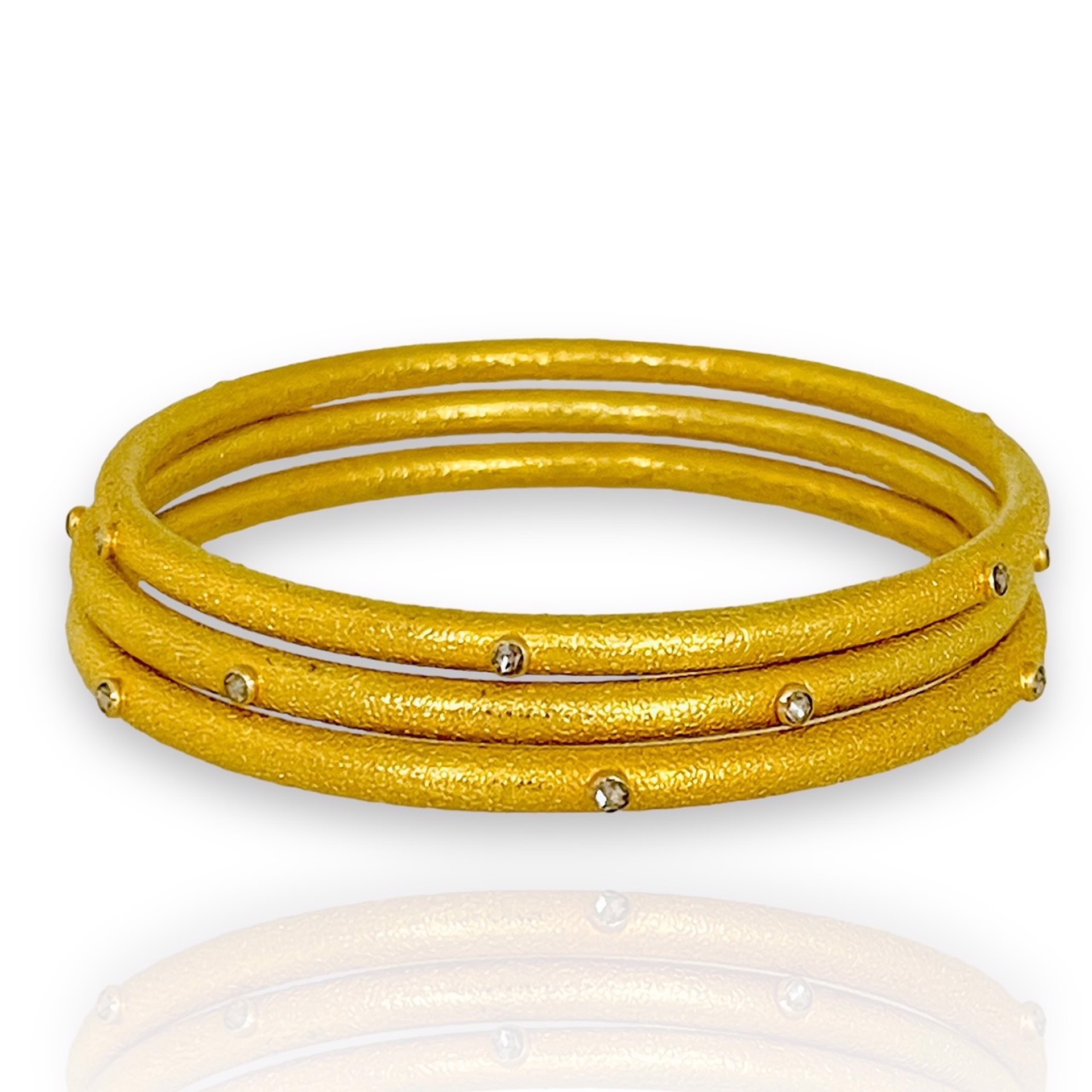 Perfect Bangle- 6 Diamonds and 18k Gold by Mara Labell