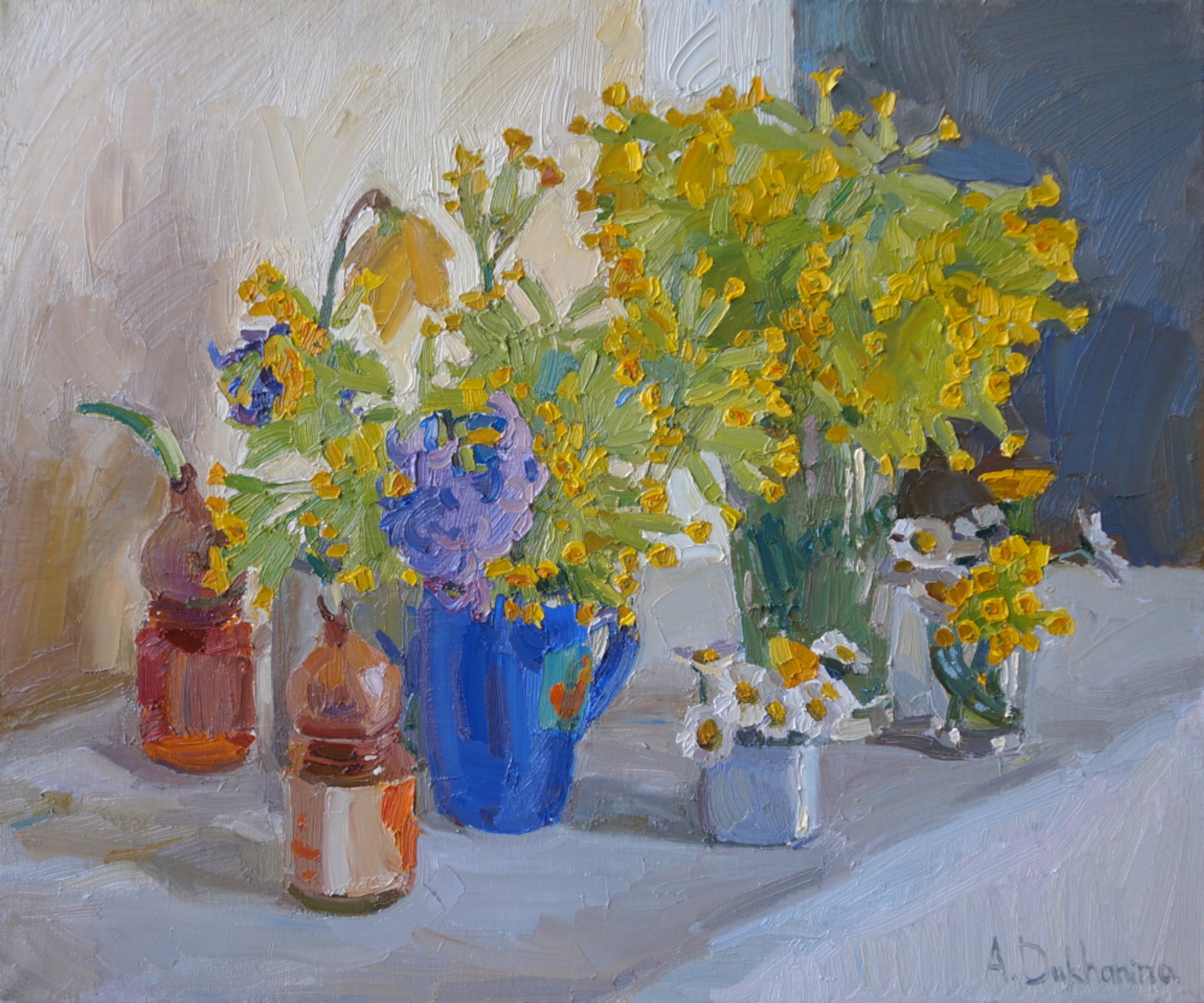 "Spring Flowers" original oil painting by Anastasia Dukhanina