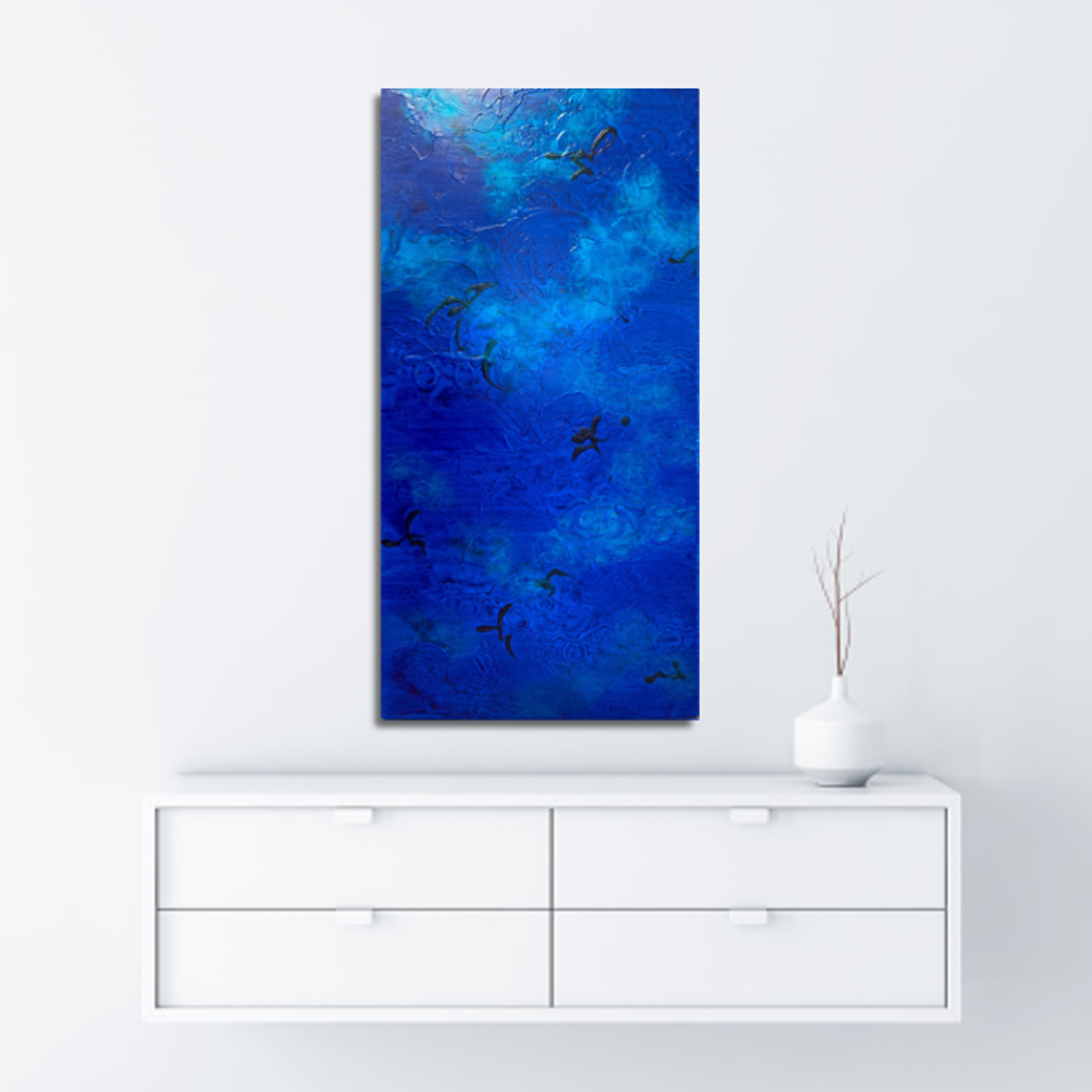 Dreams In Blue 3 (right) by Julie Quinn