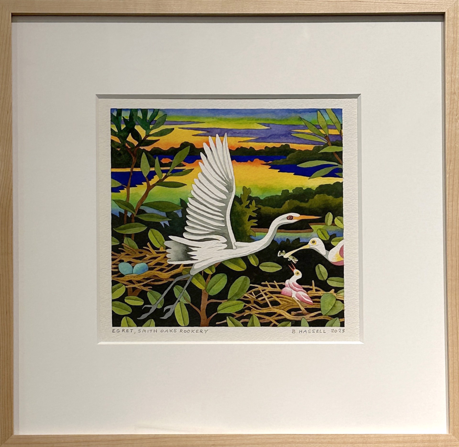 Egret, Smith Oaks Rookery by Billy Hassell