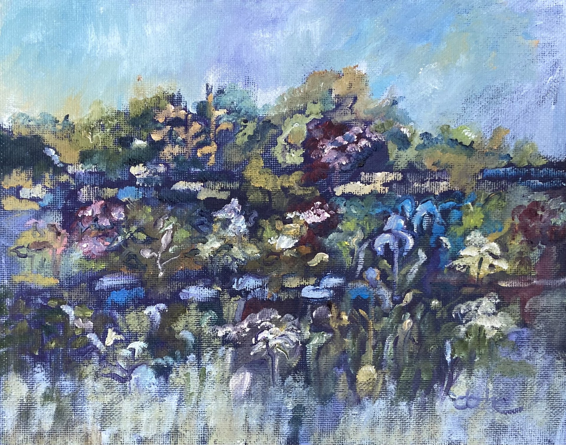 Blue Garden by Beverly Dodge Radefeld