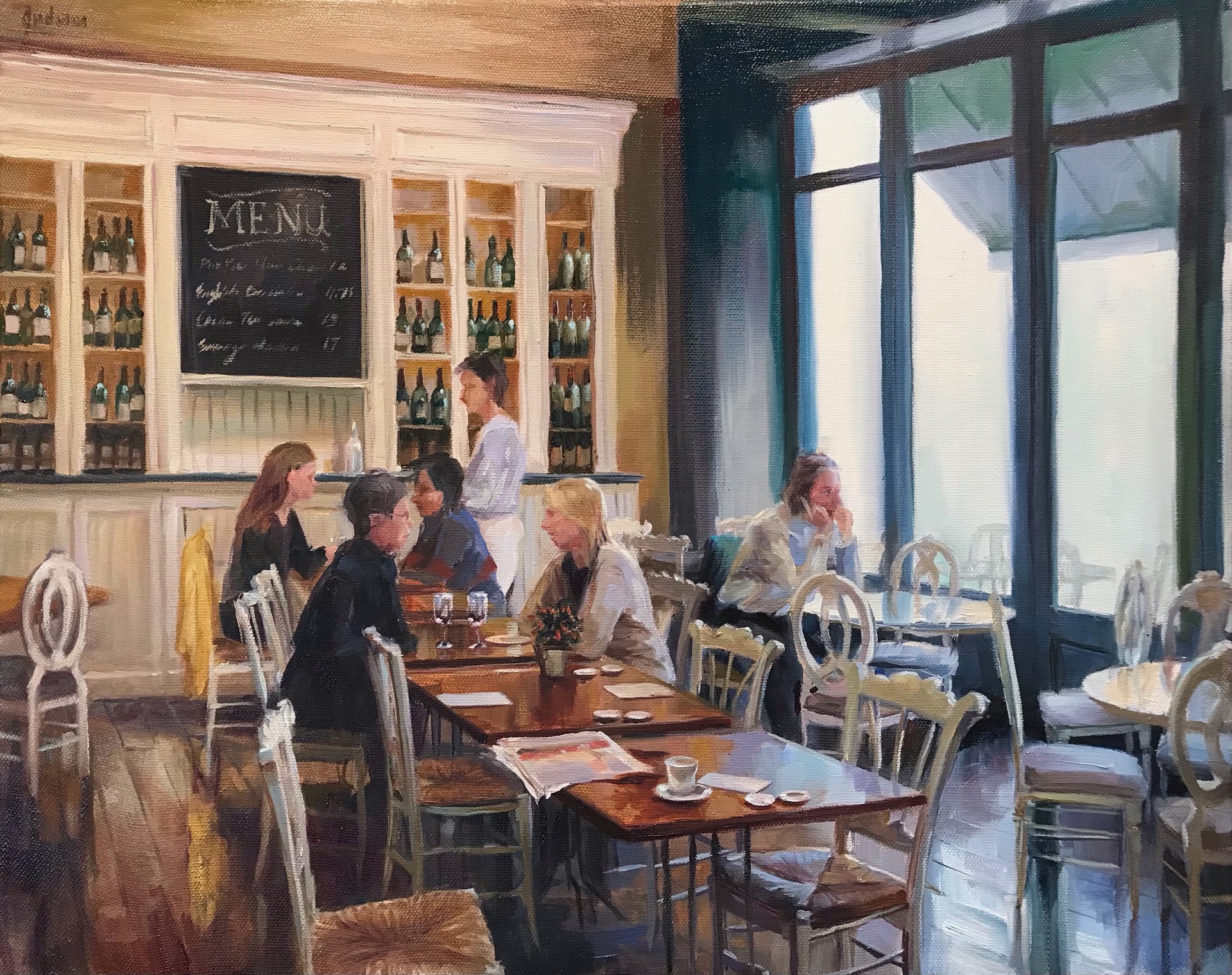 Study of a London Cafe by Lindsay Goodwin
