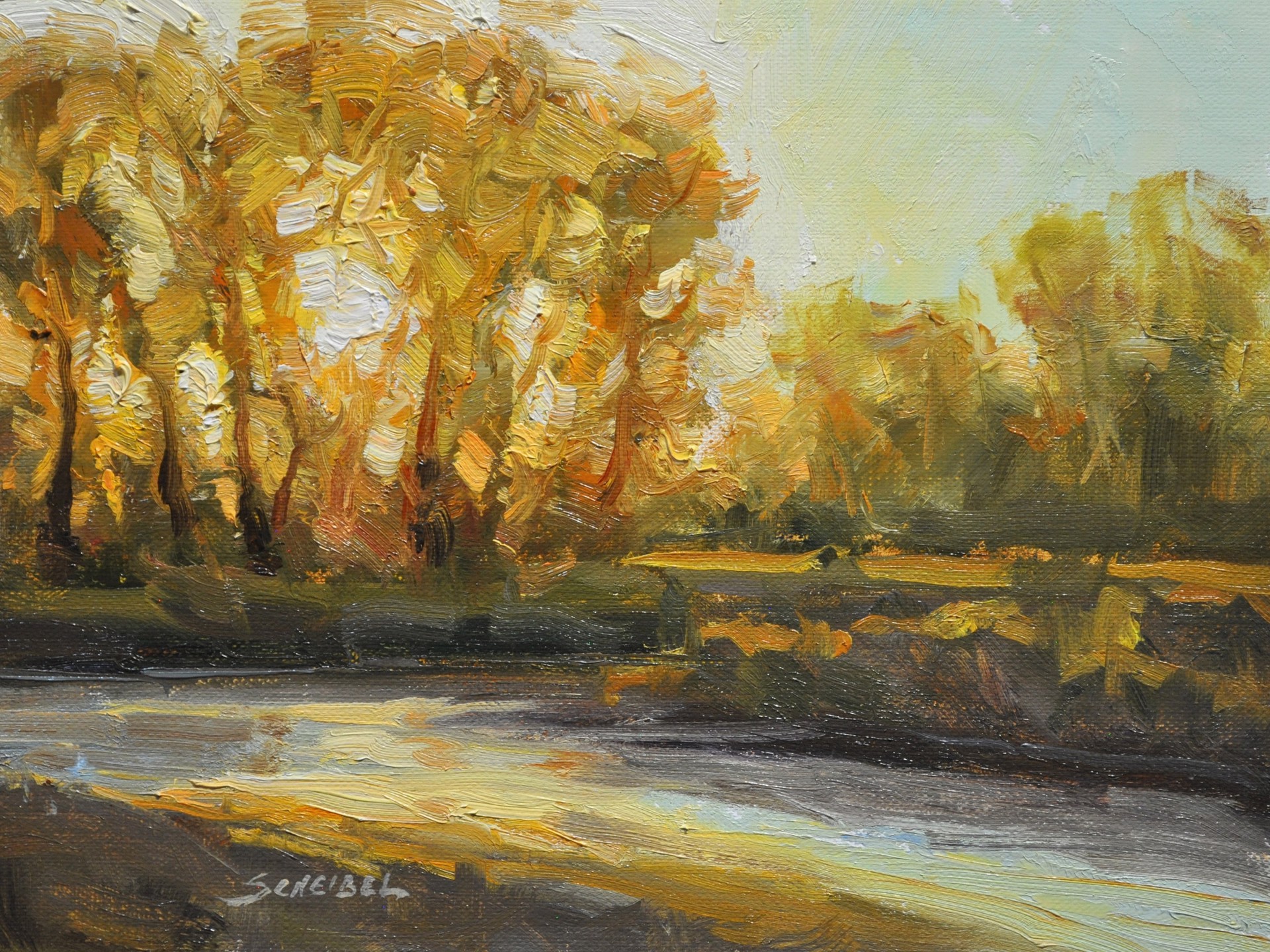 SHIELDS RIVER SUNSET by Greg Scheibel