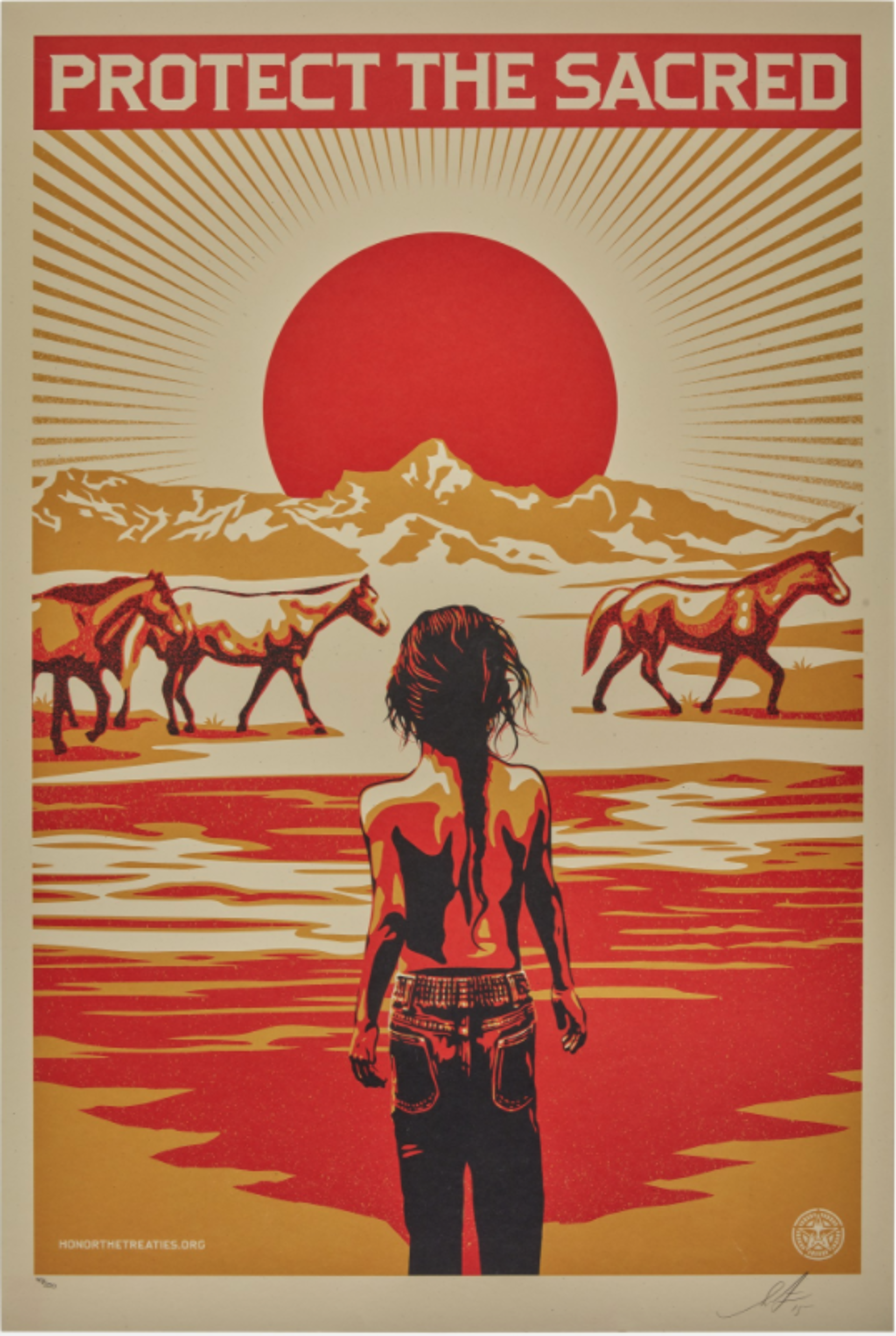 Protect the Sacred Offset Poster (40/200) by Shepard Fairey