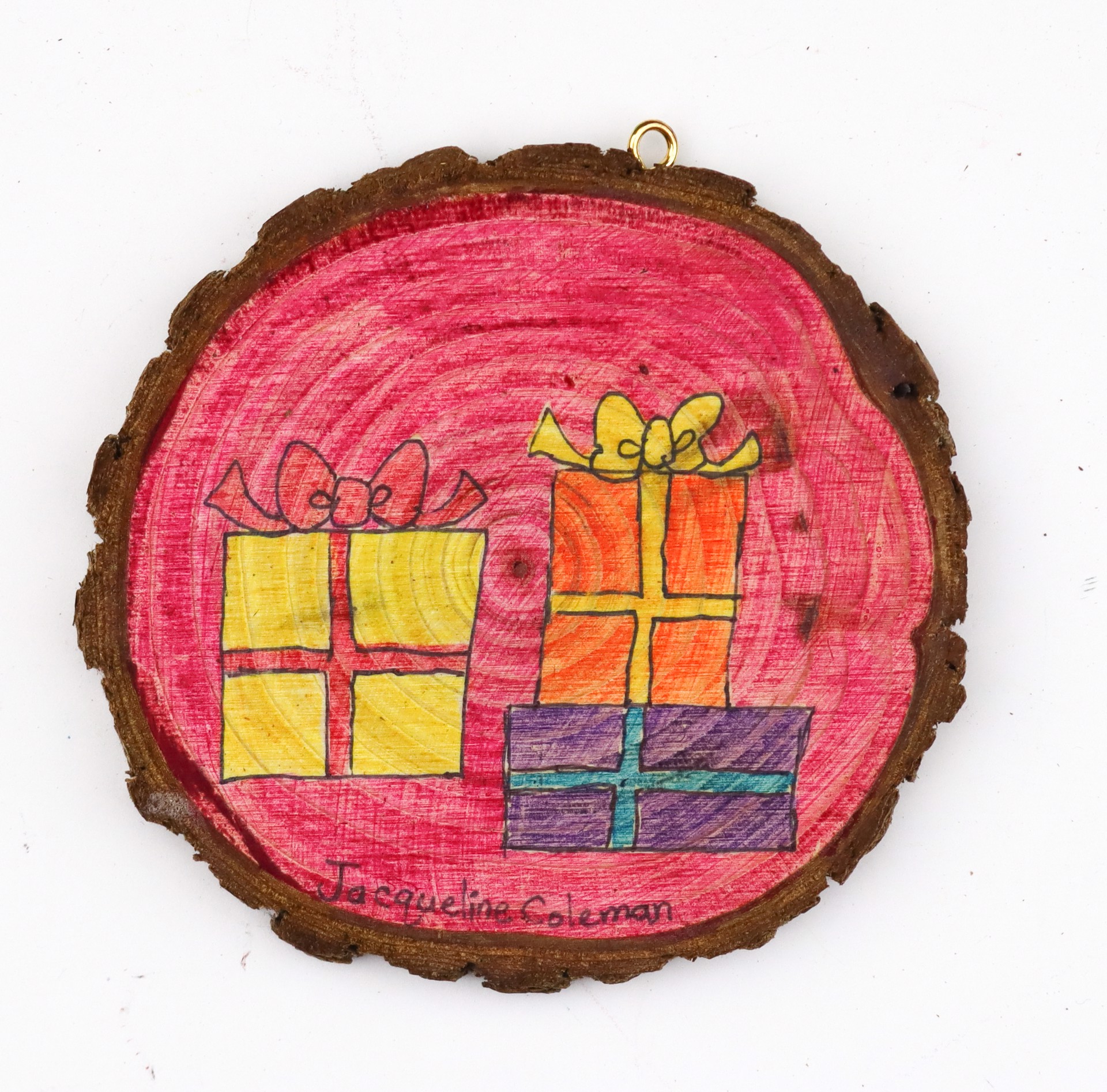 Wreath/Gifts (ornament) by Jacqueline Coleman