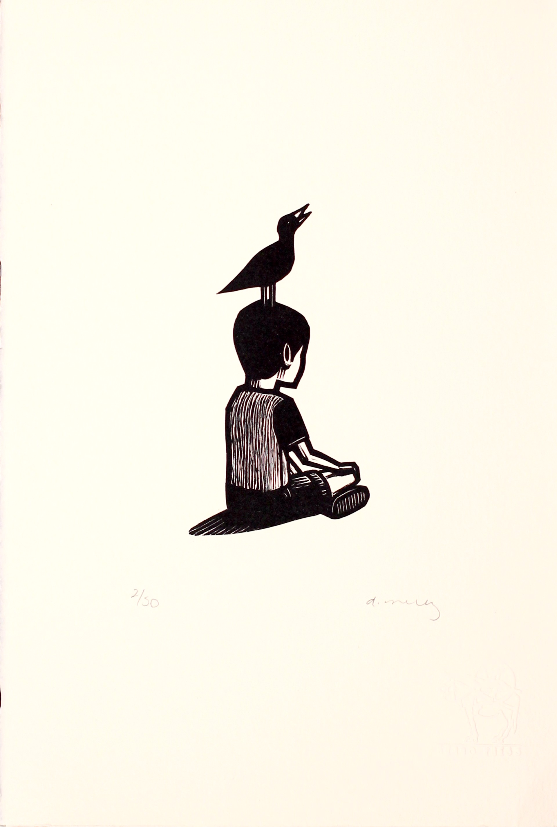 Niño con Ave by Alberto Cruz
