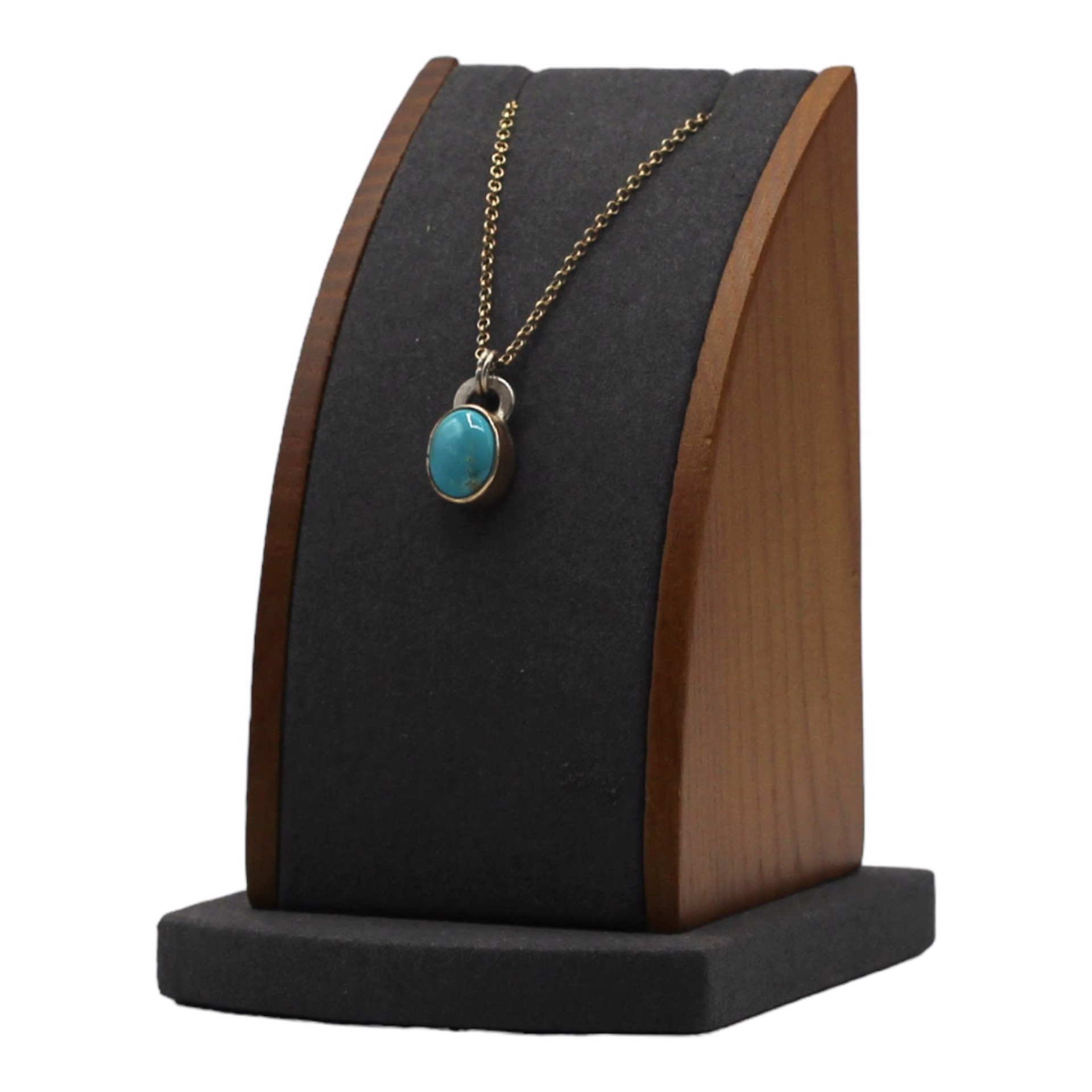 14k Red Mountain Turquoise Drop - 14k Gold Fill Chain by Emily Dubrawski