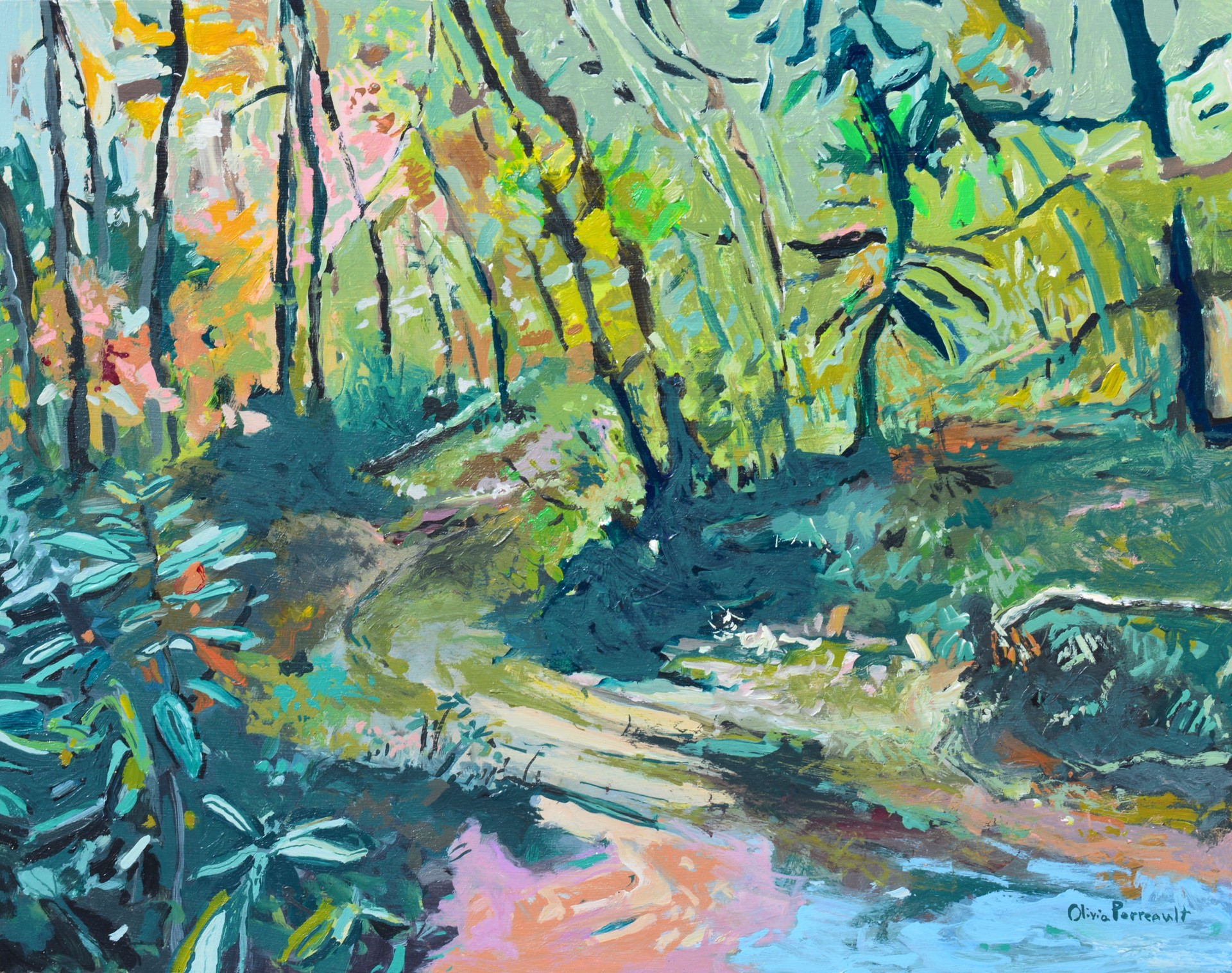 Poe Creek And Mountain Laurel by Olivia Perreault