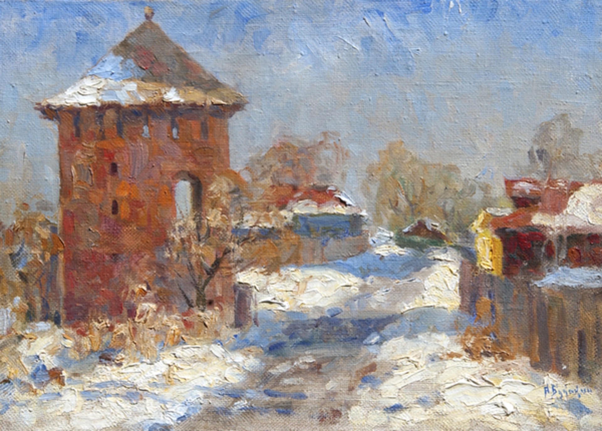 Winter in Kolomna City by Aleksei Ivanovich Bukakin