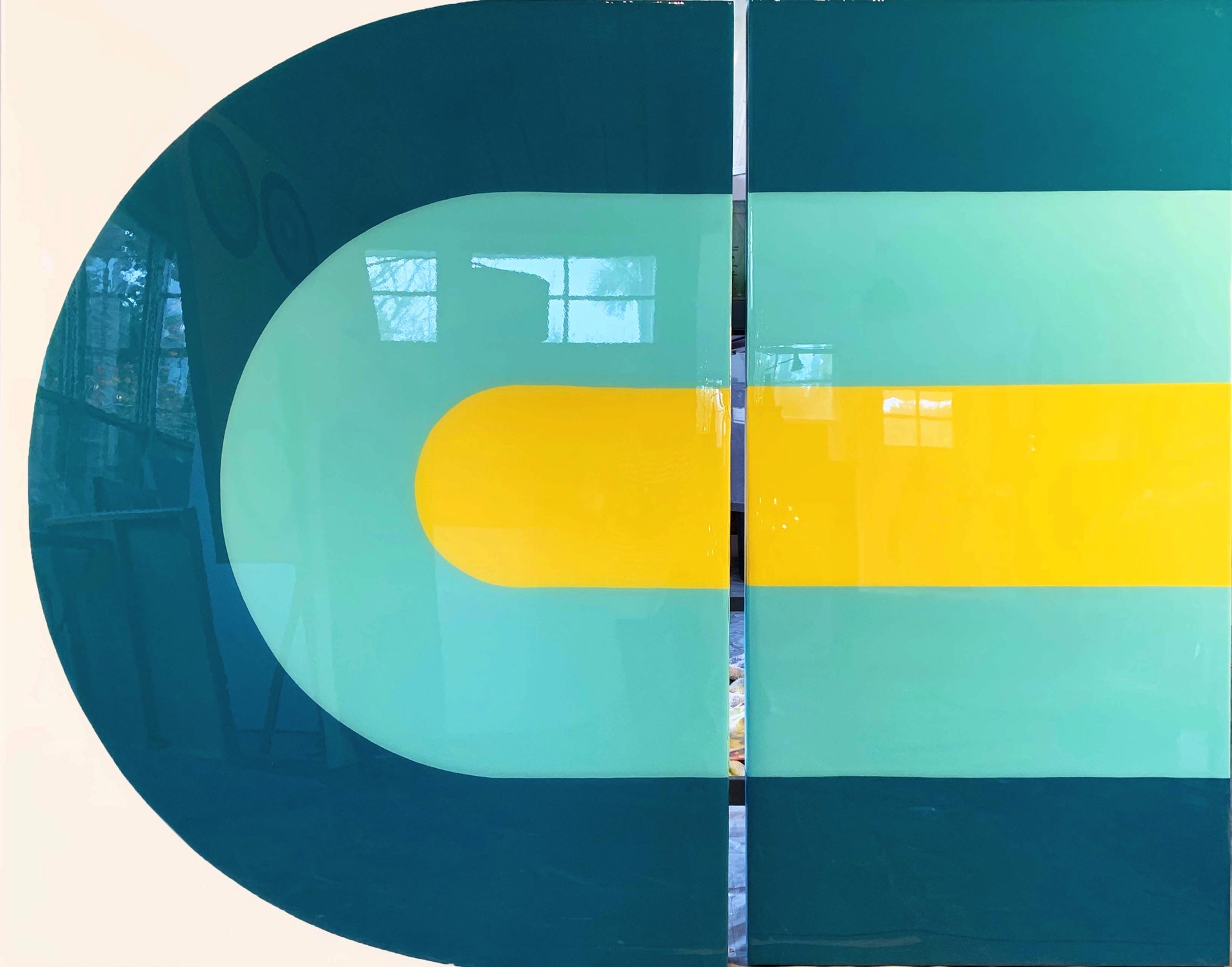 Groove Diptych by Stephanie Henderson