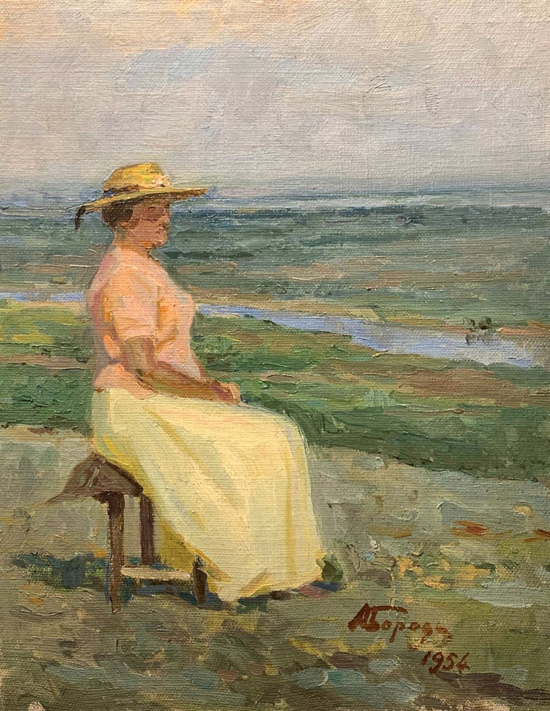 Sitting by the Sea by Aleksei Borodin