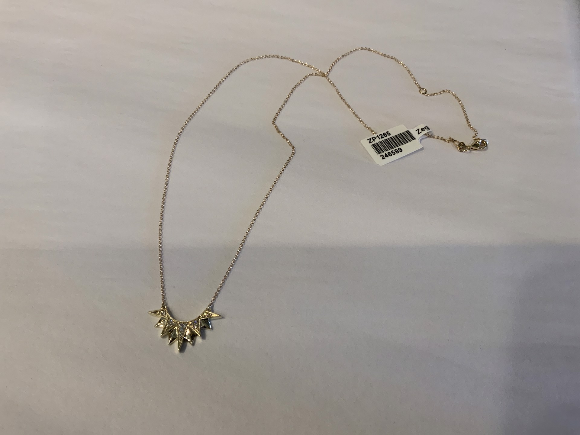 ZP1265 18k Gold Diamond Necklace by Zeghani