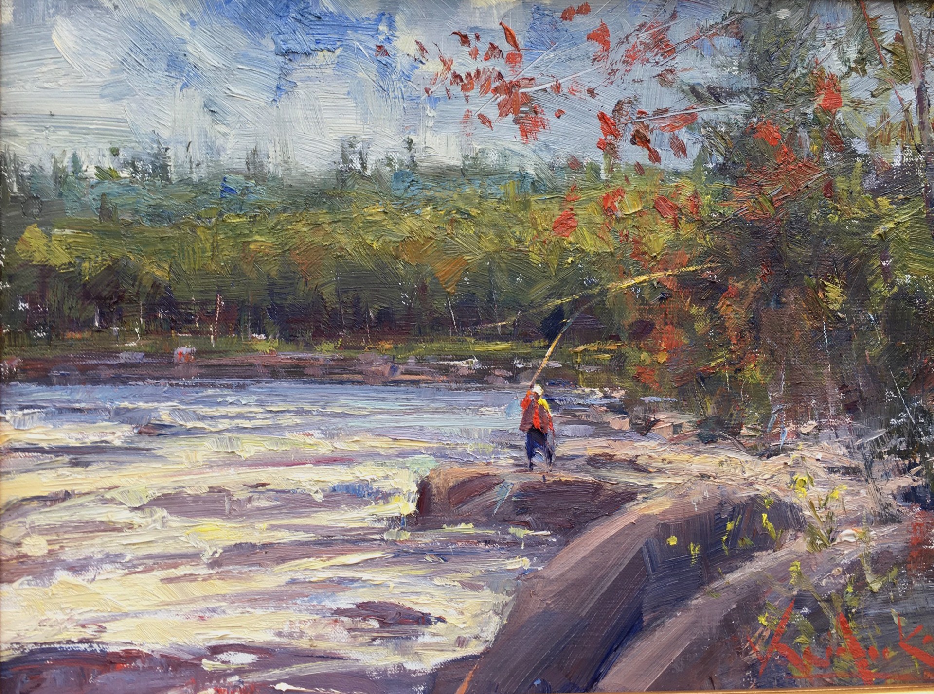 Fly Rod on the West Branch by George Van Hook