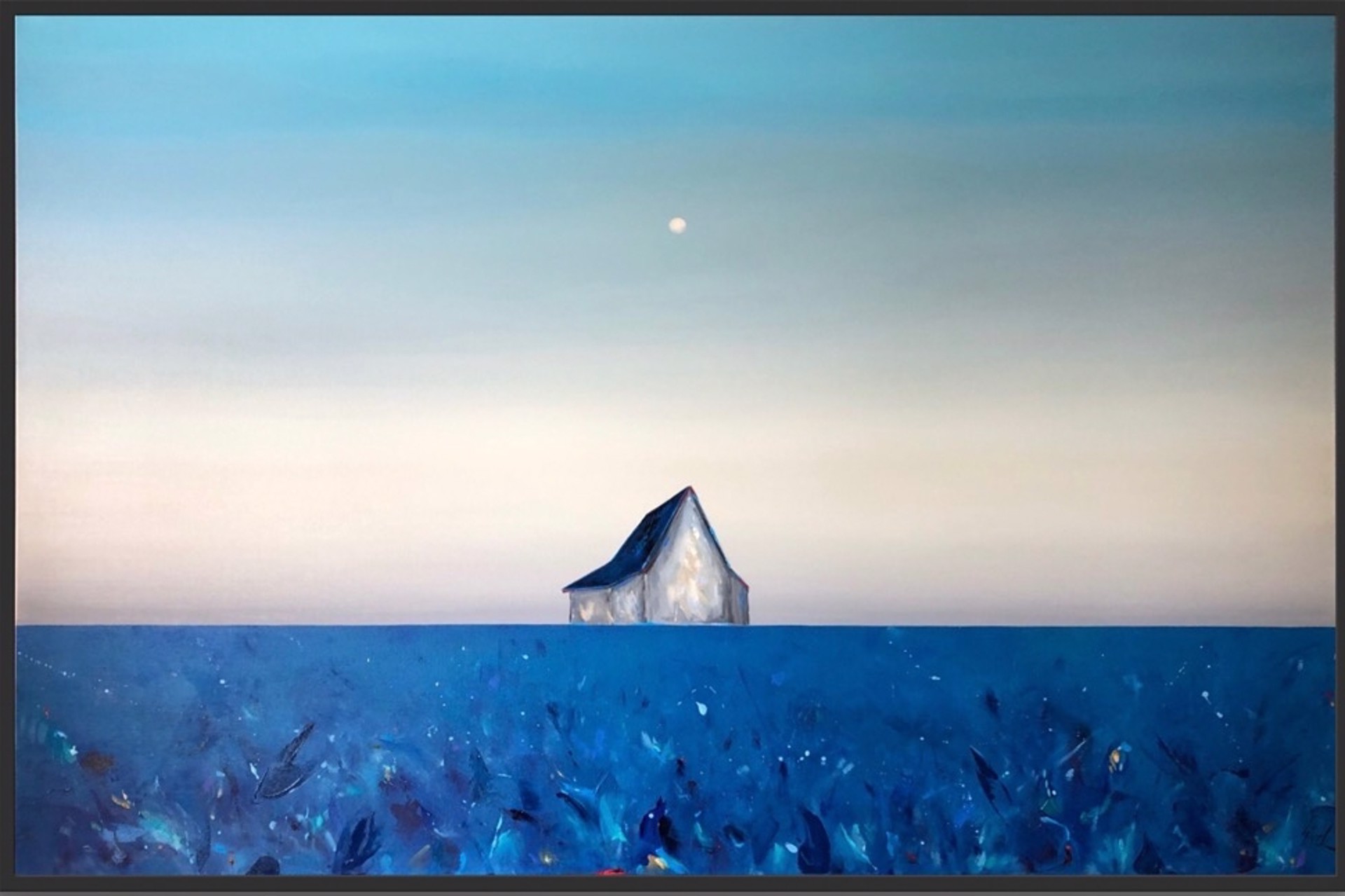 Blue House on the Horizon by Marketa Sivek