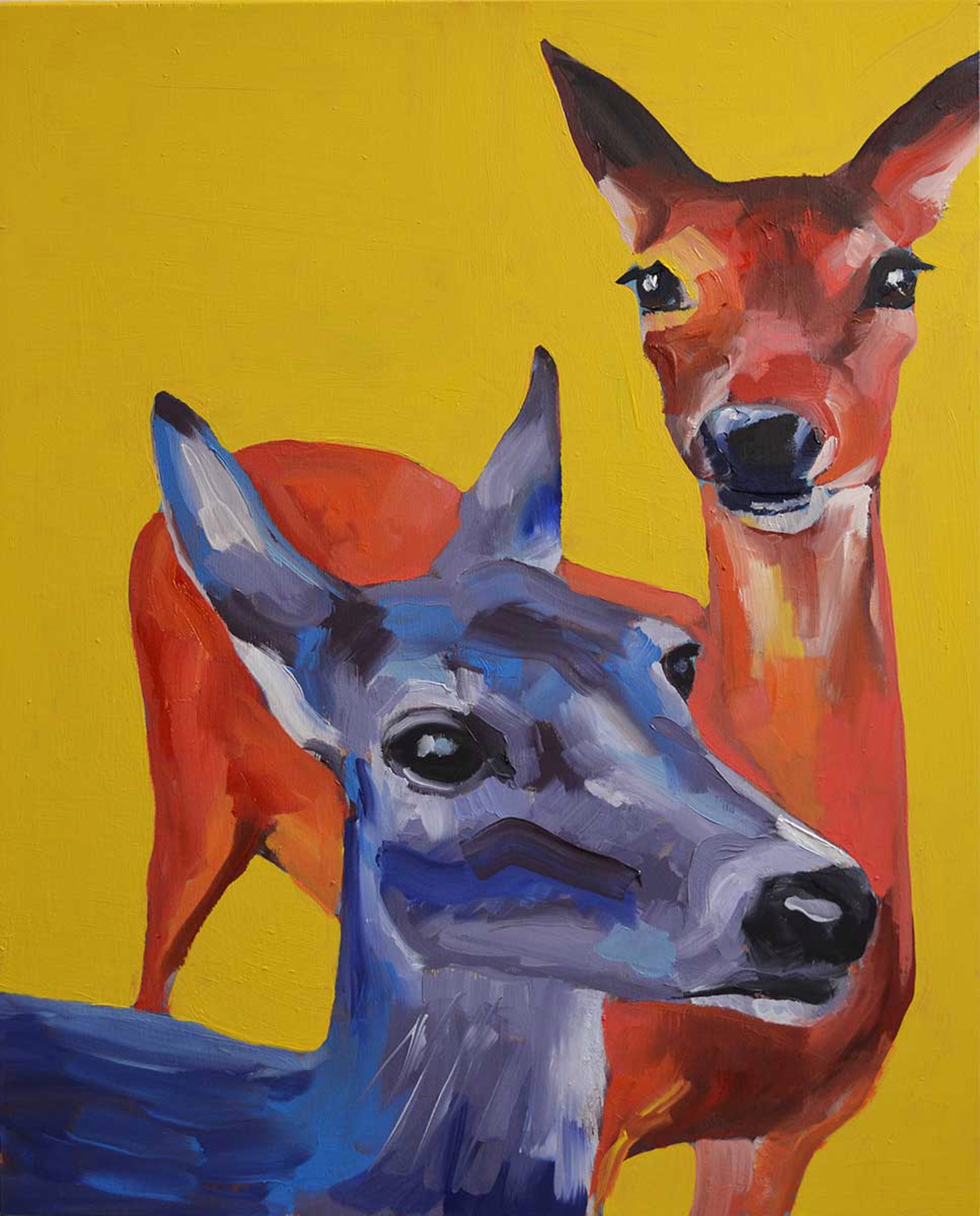 Animal Portraits Print: Deer by Lizzie Wortham